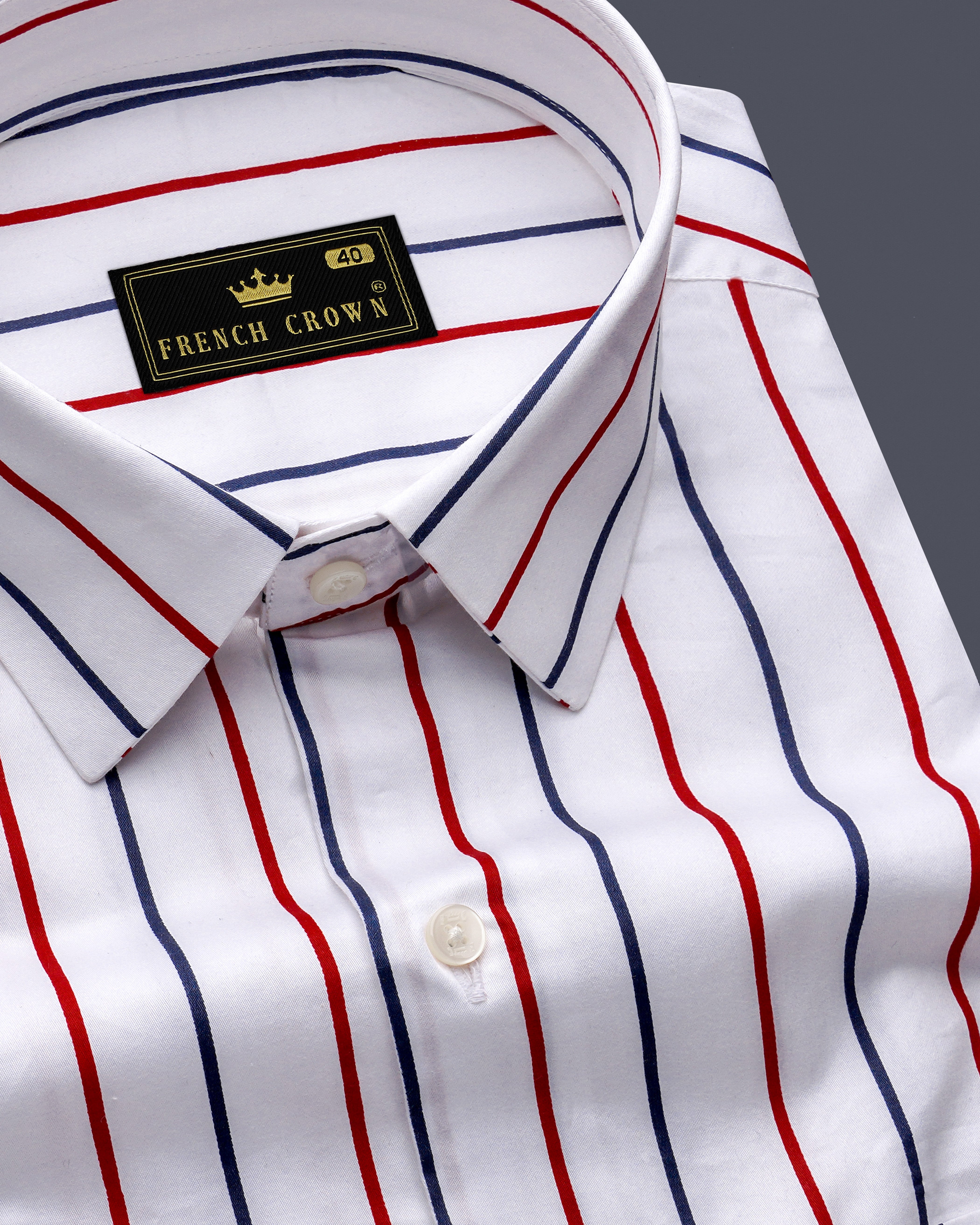 red white blue dress shirt Proper Cloth Men's William Red and Blue Tattersall Custom Dress Shirt