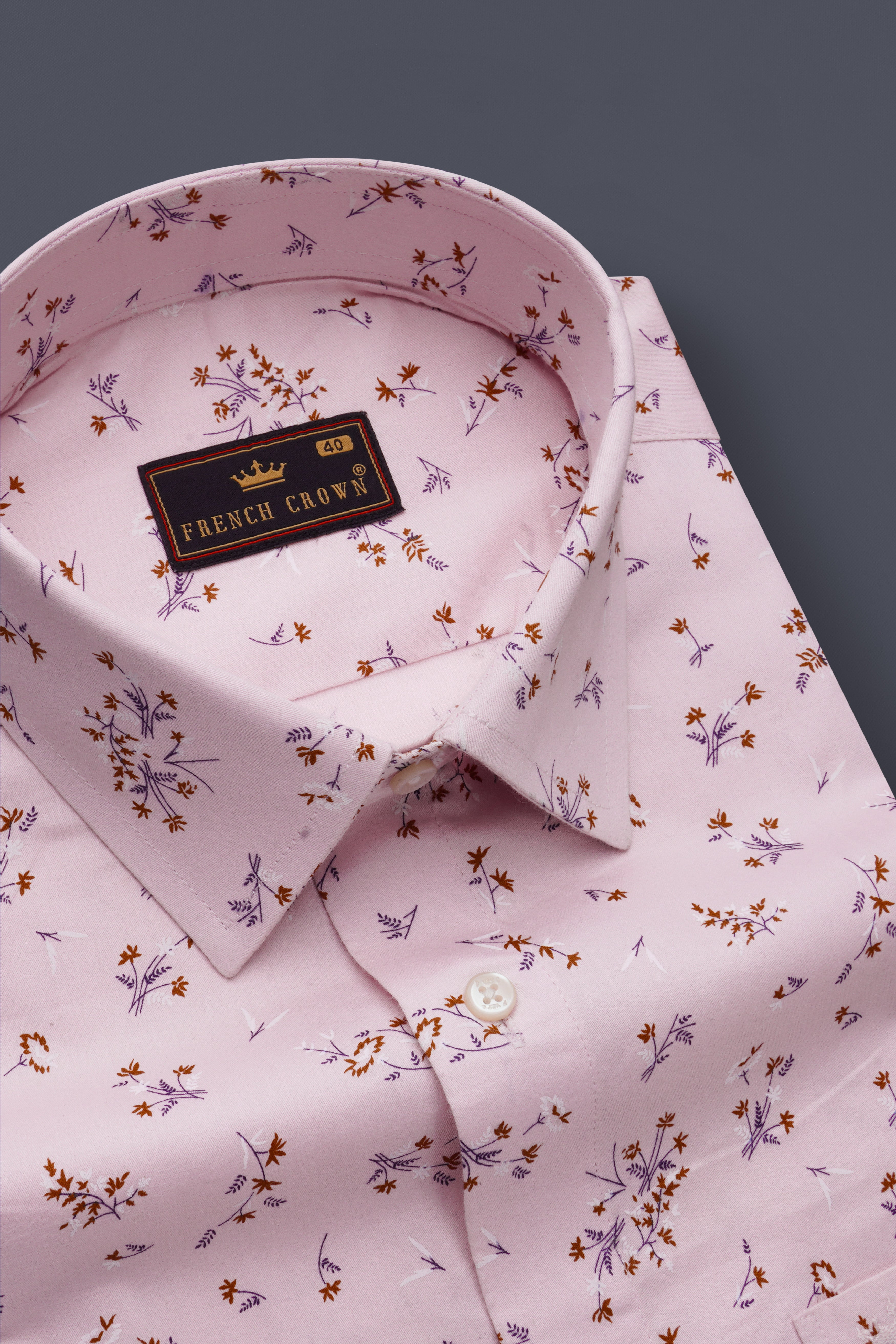 Lily Pink Floral Printed Subtle Sheen Super Soft Premium Cotton Casual Shirt