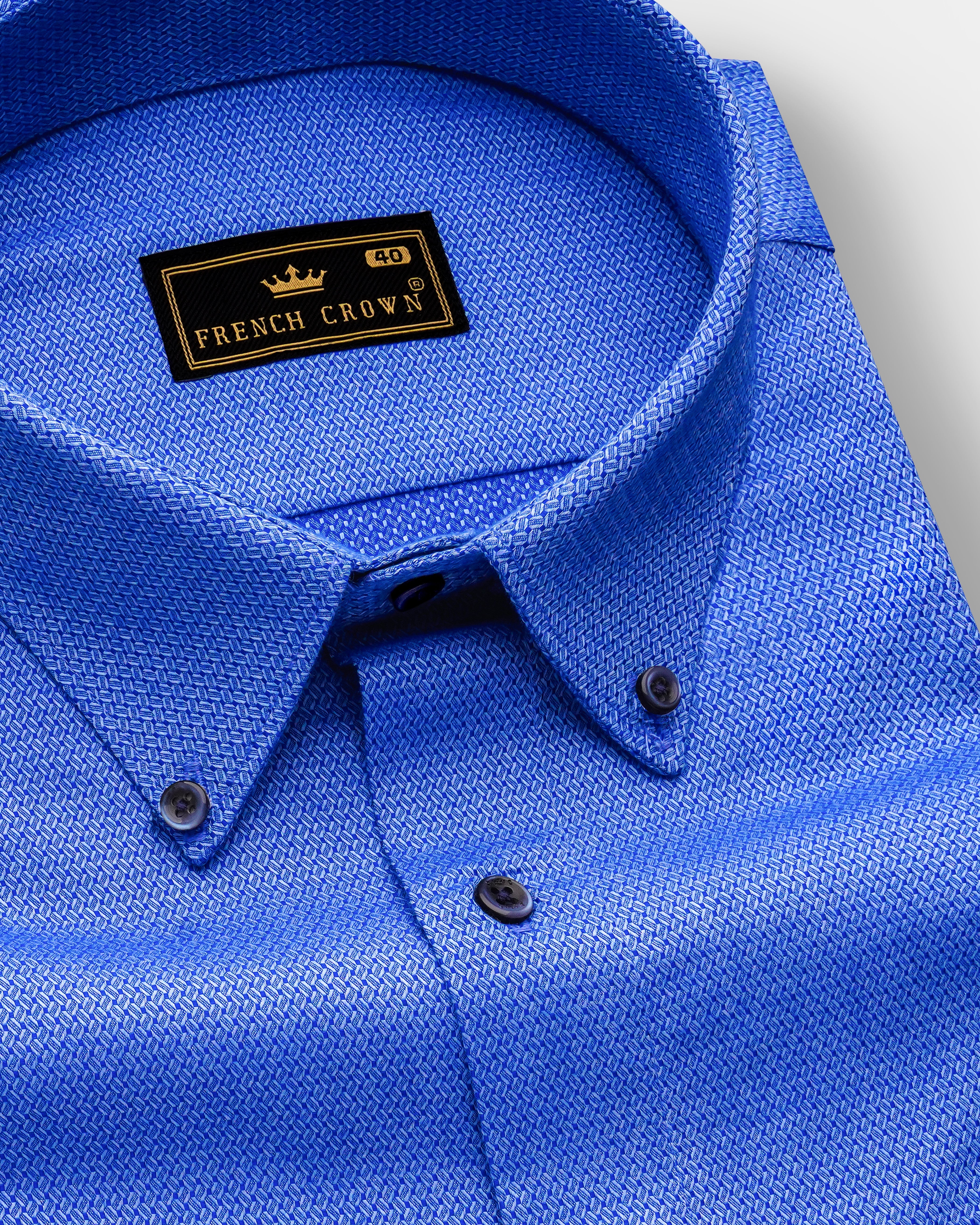 sapphire dress shirt Cuadra Sapphire Mosaic Print Mens Shirt