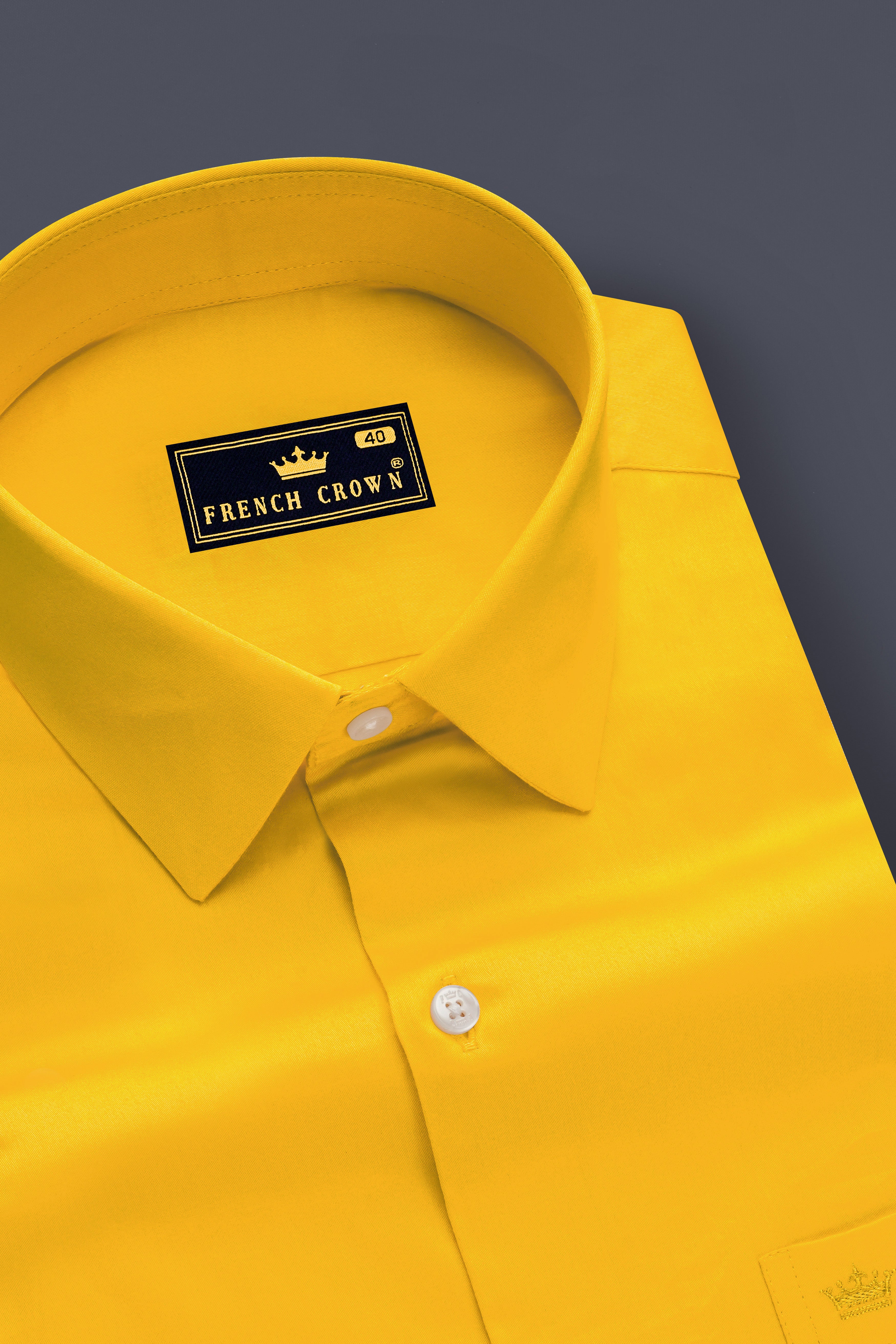 Zestine-Squash Orange  Subtle Sheen Super Soft Premium Cotton Dress Shirt
