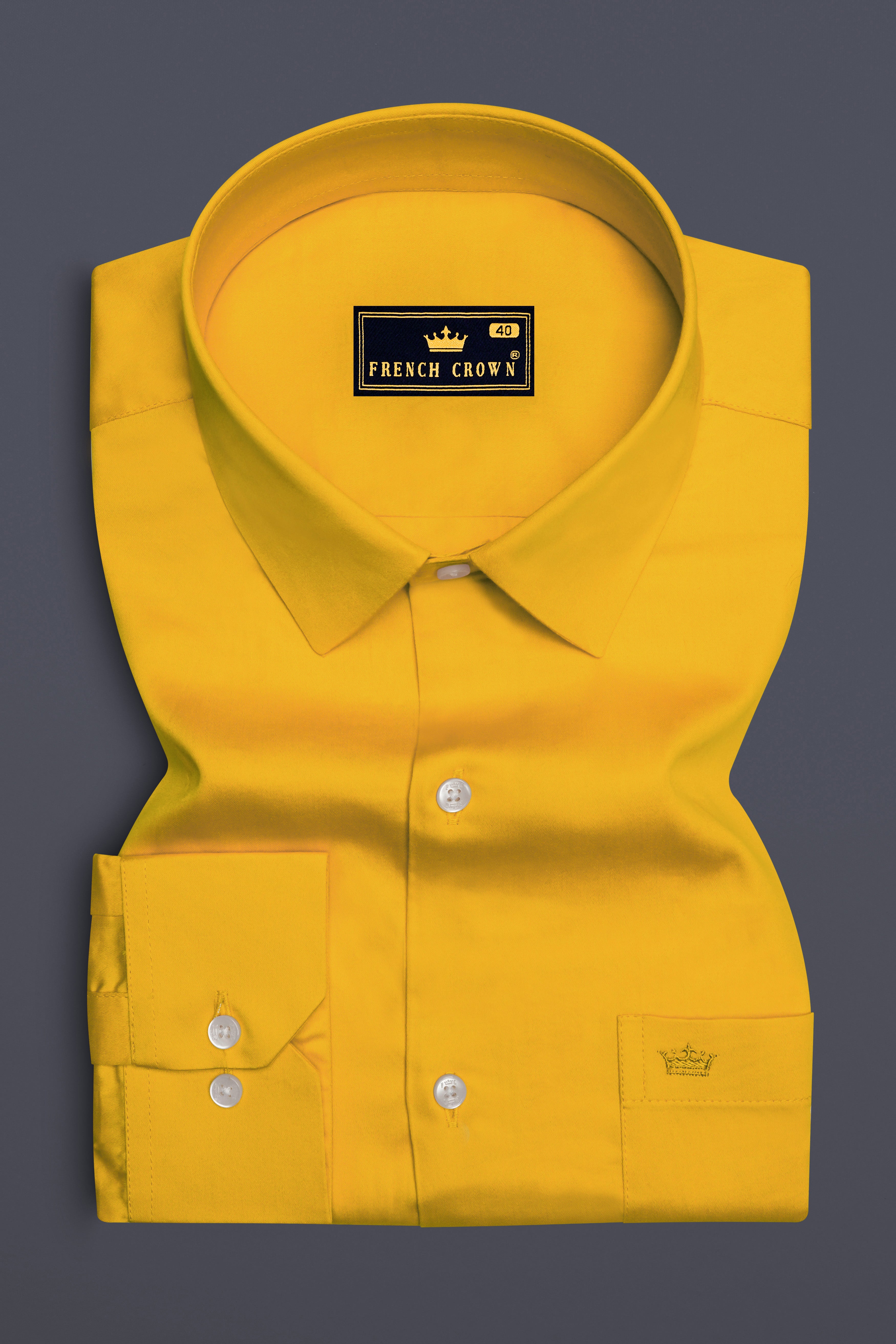 Zestine-Squash Orange  Subtle Sheen Super Soft Premium Cotton Dress Shirt