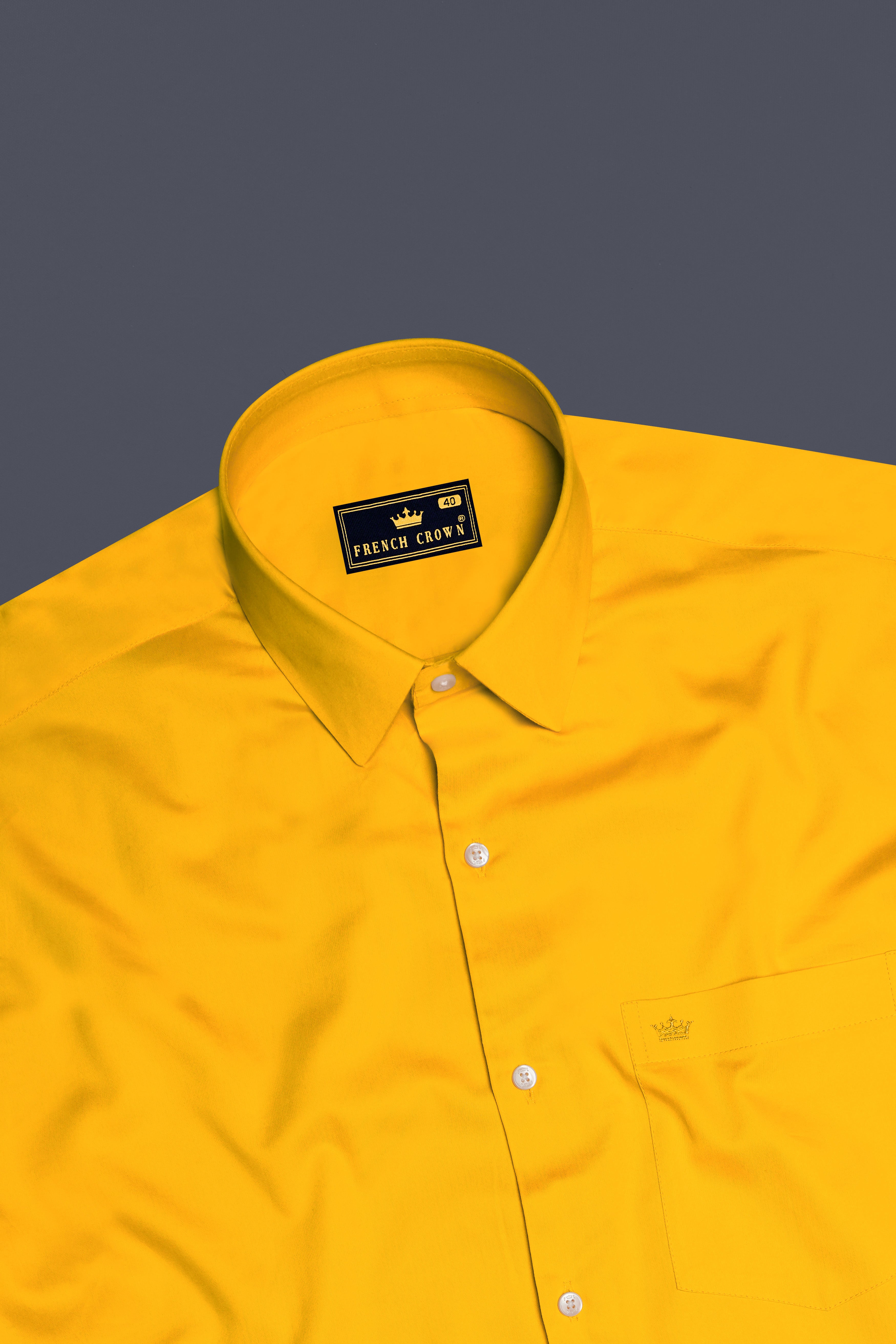 Zestine-Squash Orange  Subtle Sheen Super Soft Premium Cotton Dress Shirt