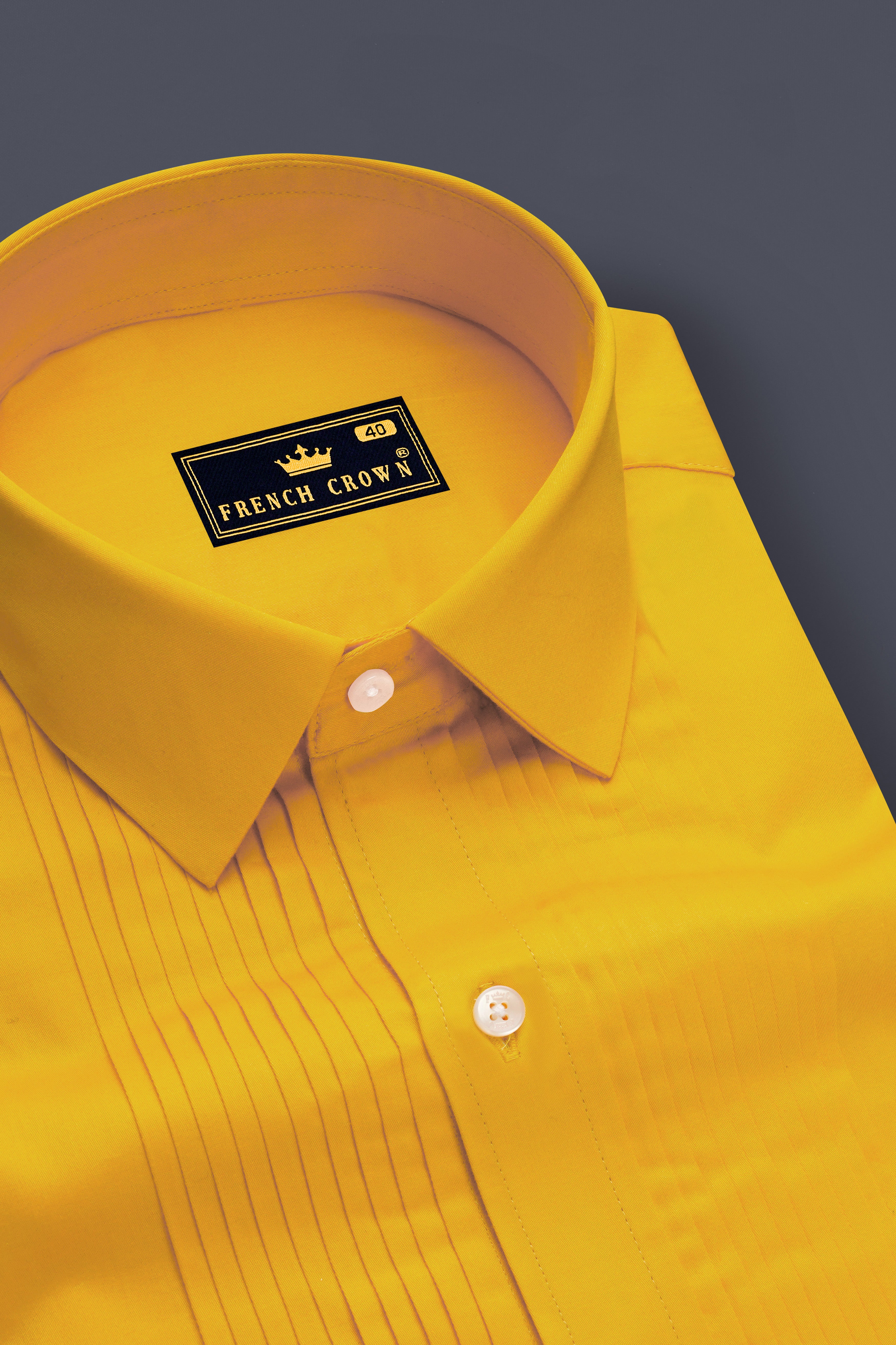 Zestine-Squash Orange  Subtle Sheen Super Soft Premium Cotton Dress Tuxedo Shirt