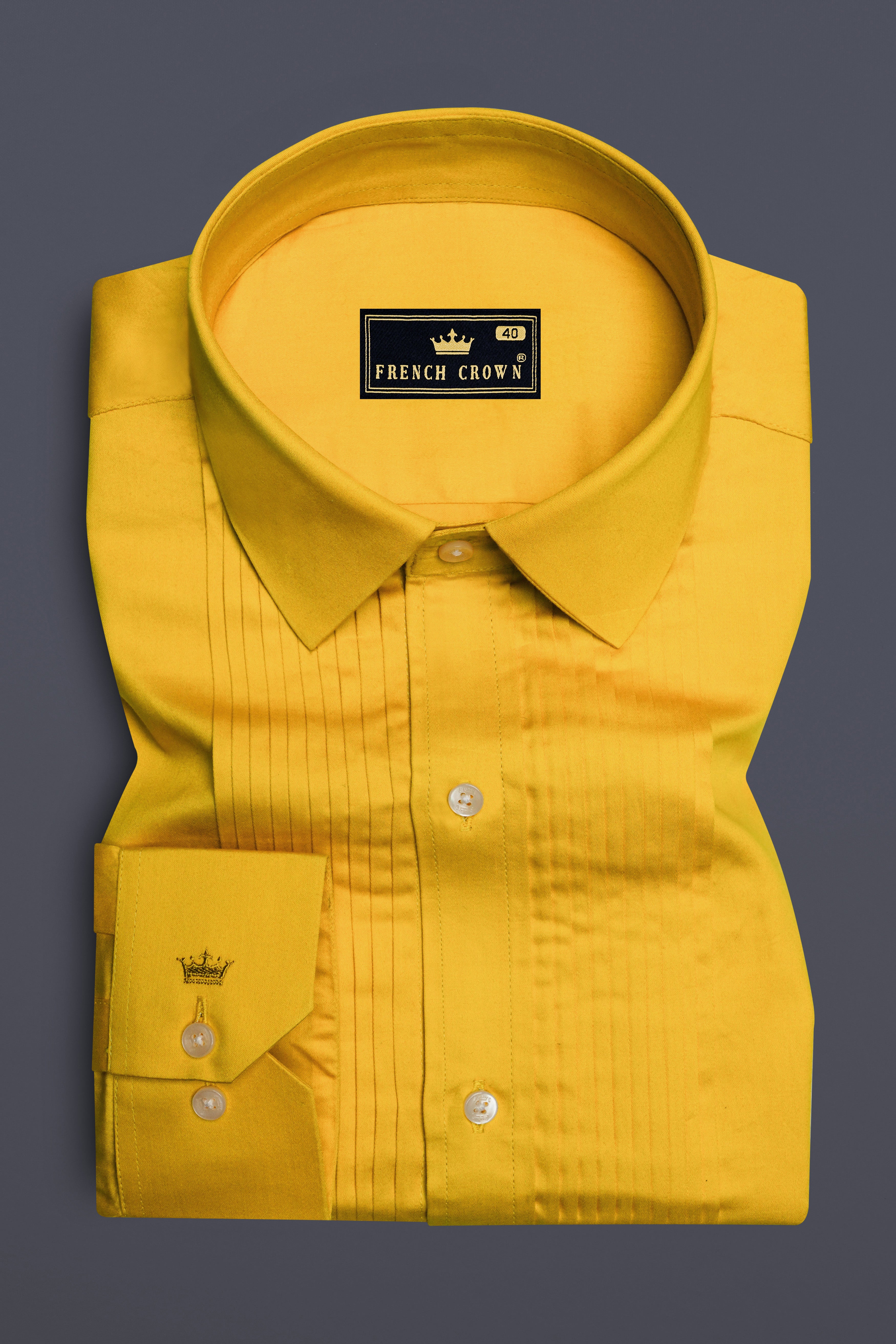 Zestine-Squash Orange  Subtle Sheen Super Soft Premium Cotton Dress Tuxedo Shirt