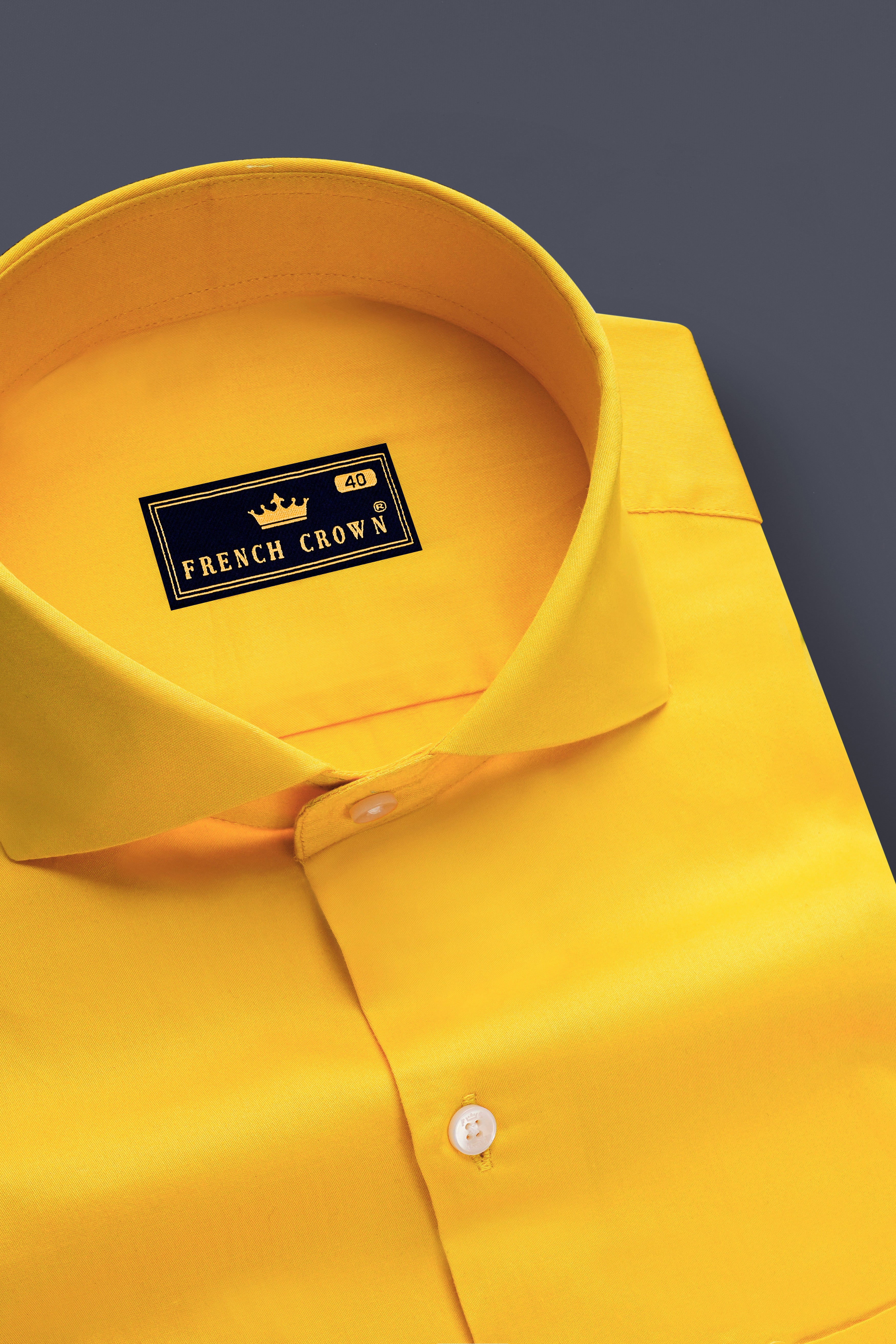 Zestine-Squash Orange  Subtle Sheen Super Soft Premium Cotton Cut Away Collar Dress Shirt