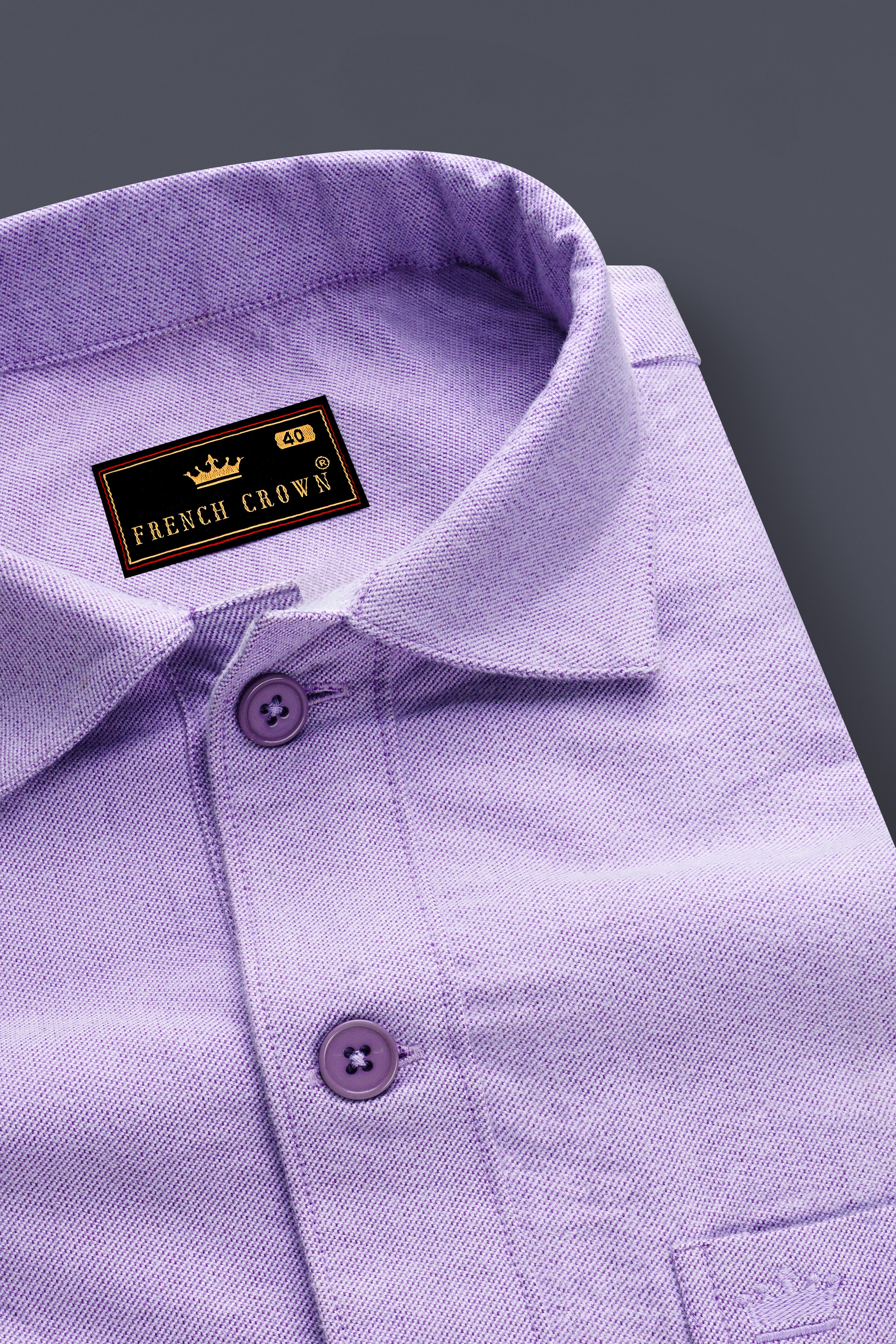 Purzel-Waterloo Purple Heavyweight Flannel Cotton Designer Casual Shirt