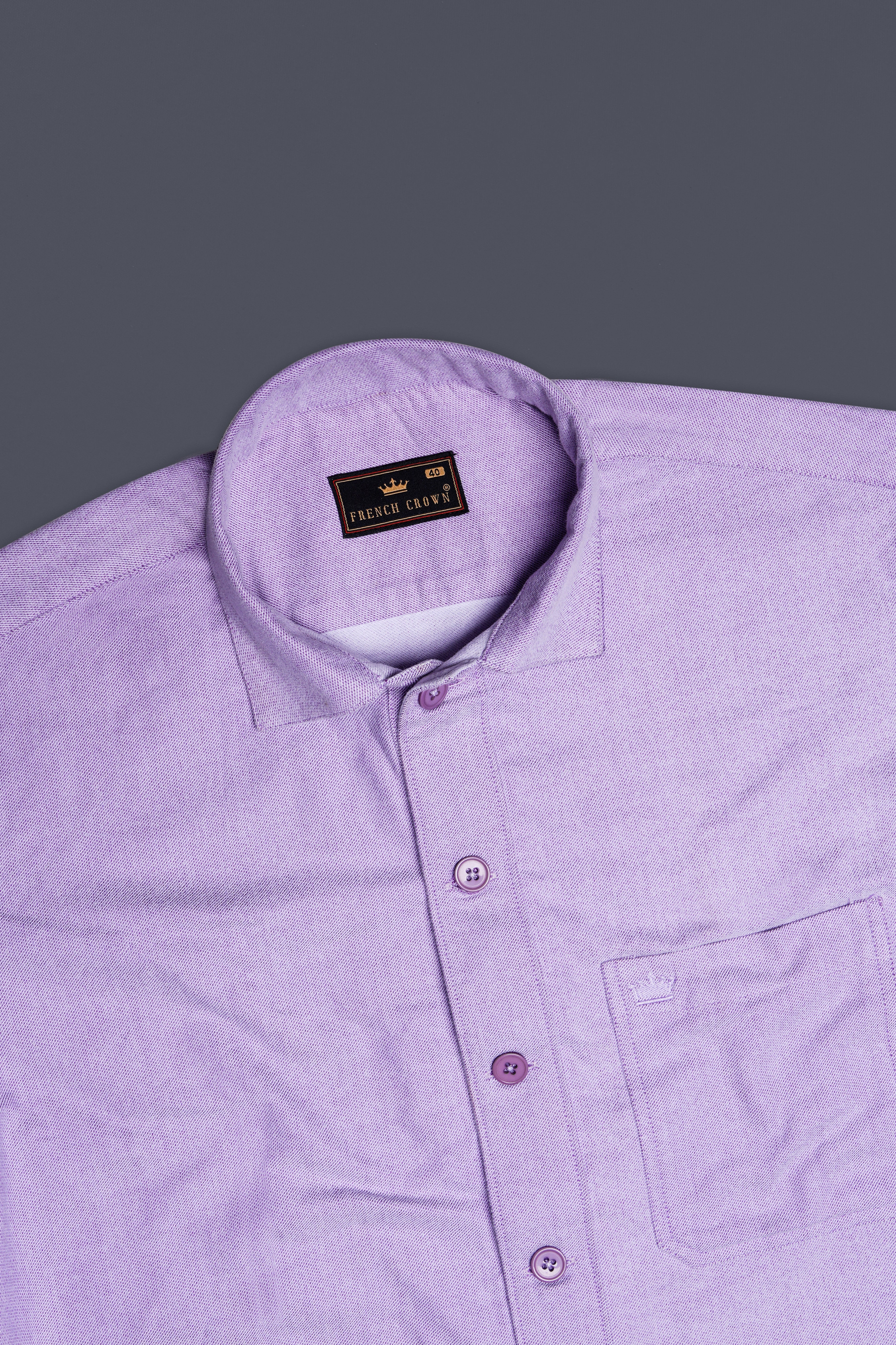 Purzel-Waterloo Purple Heavyweight Flannel Cotton Designer Casual Shirt