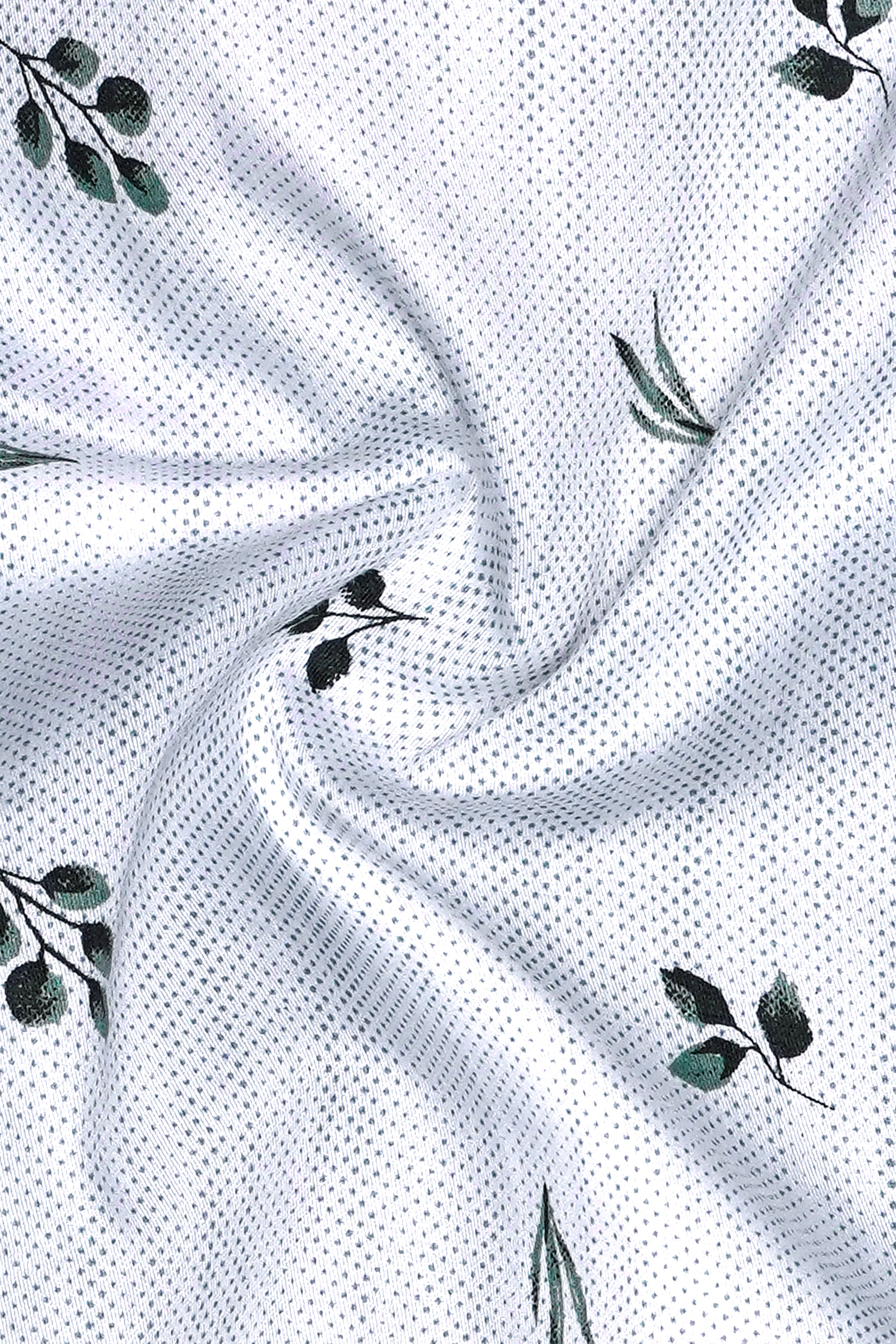 Zaffelle-Selago Blue Printed Subtle Sheen Super Soft Premium Cotton Casual Shirt