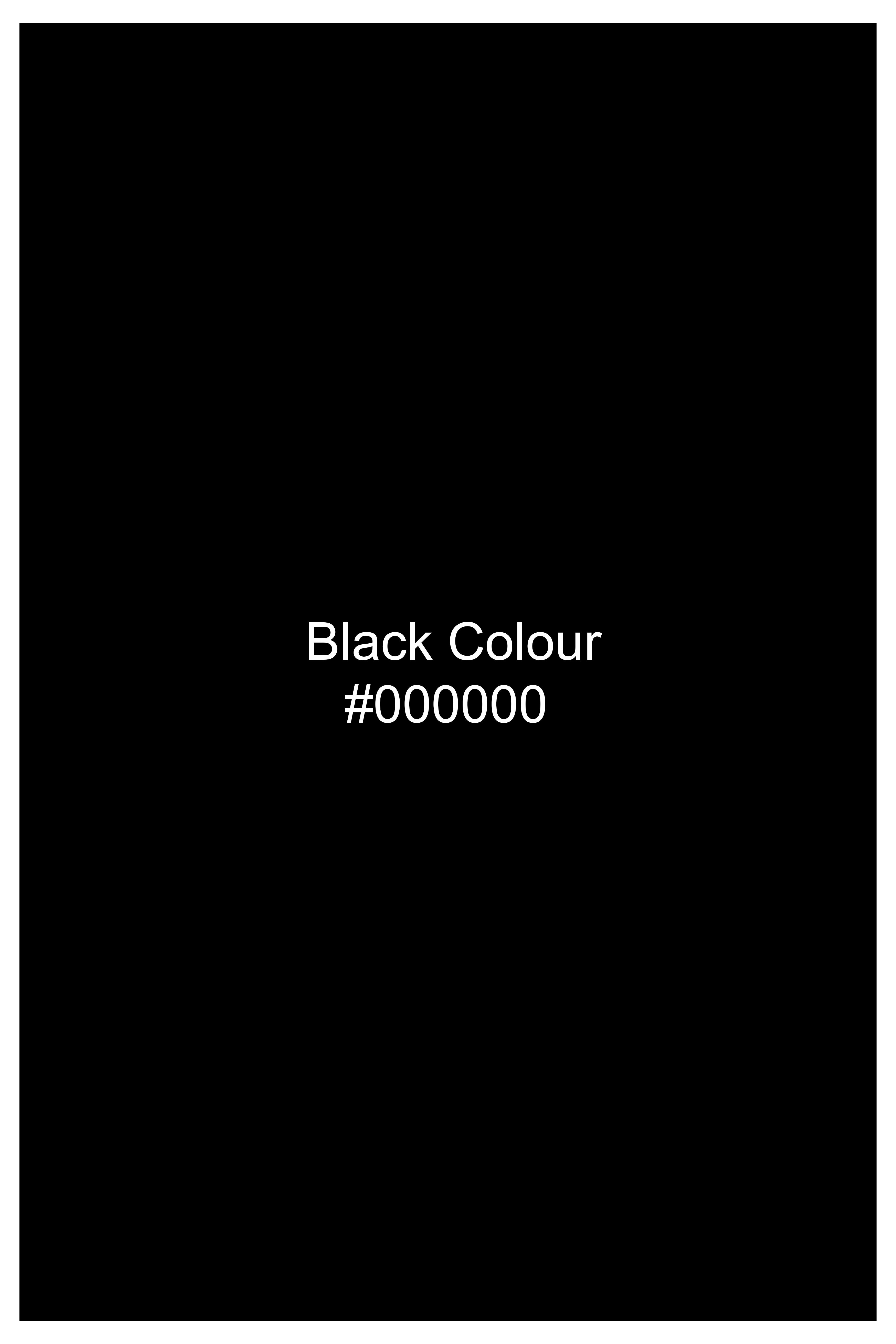 Velnoir-Jade Black Jacquard Textured Premium Cotton Dress Shirt