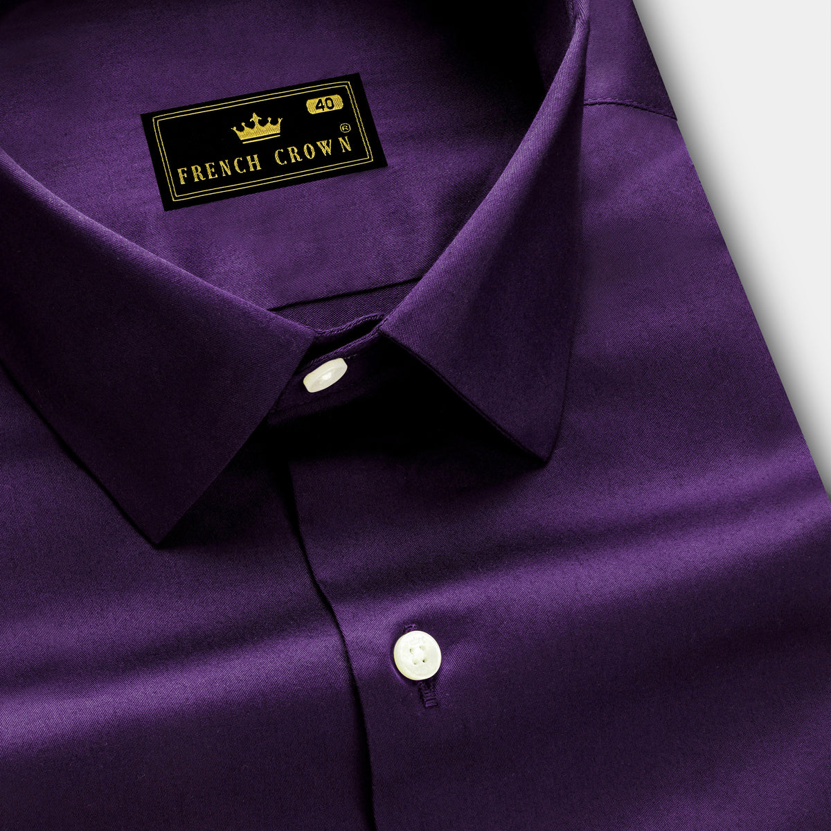 muslin cloth dress Violet-Grape Purple Plain Solid Formal Premium Cotton Shirt For Men
