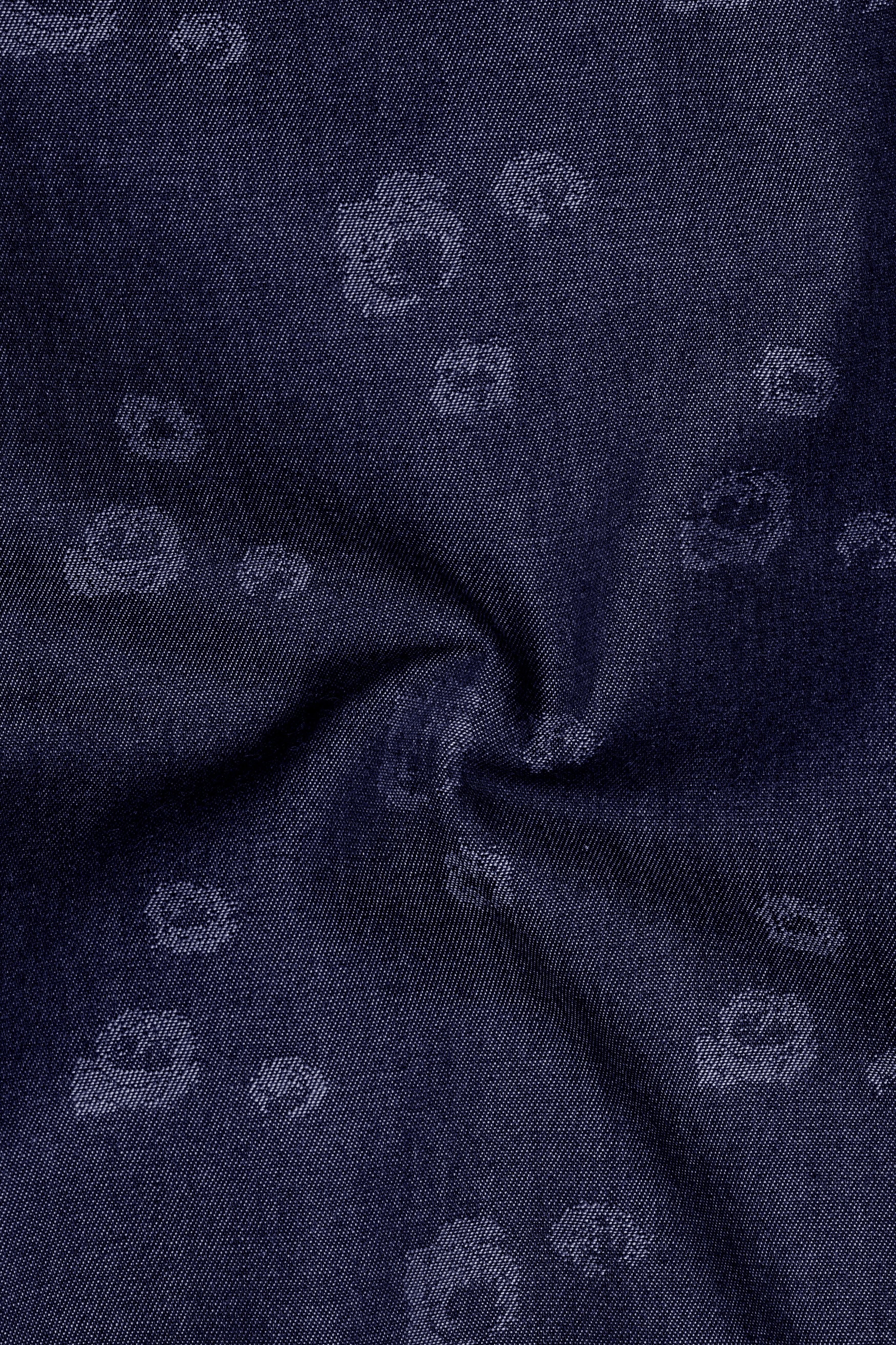 Noctiflora-Eclipse Denim Blue Abstract Floral Printed Super Soft Premium Cotton Casual Shirt