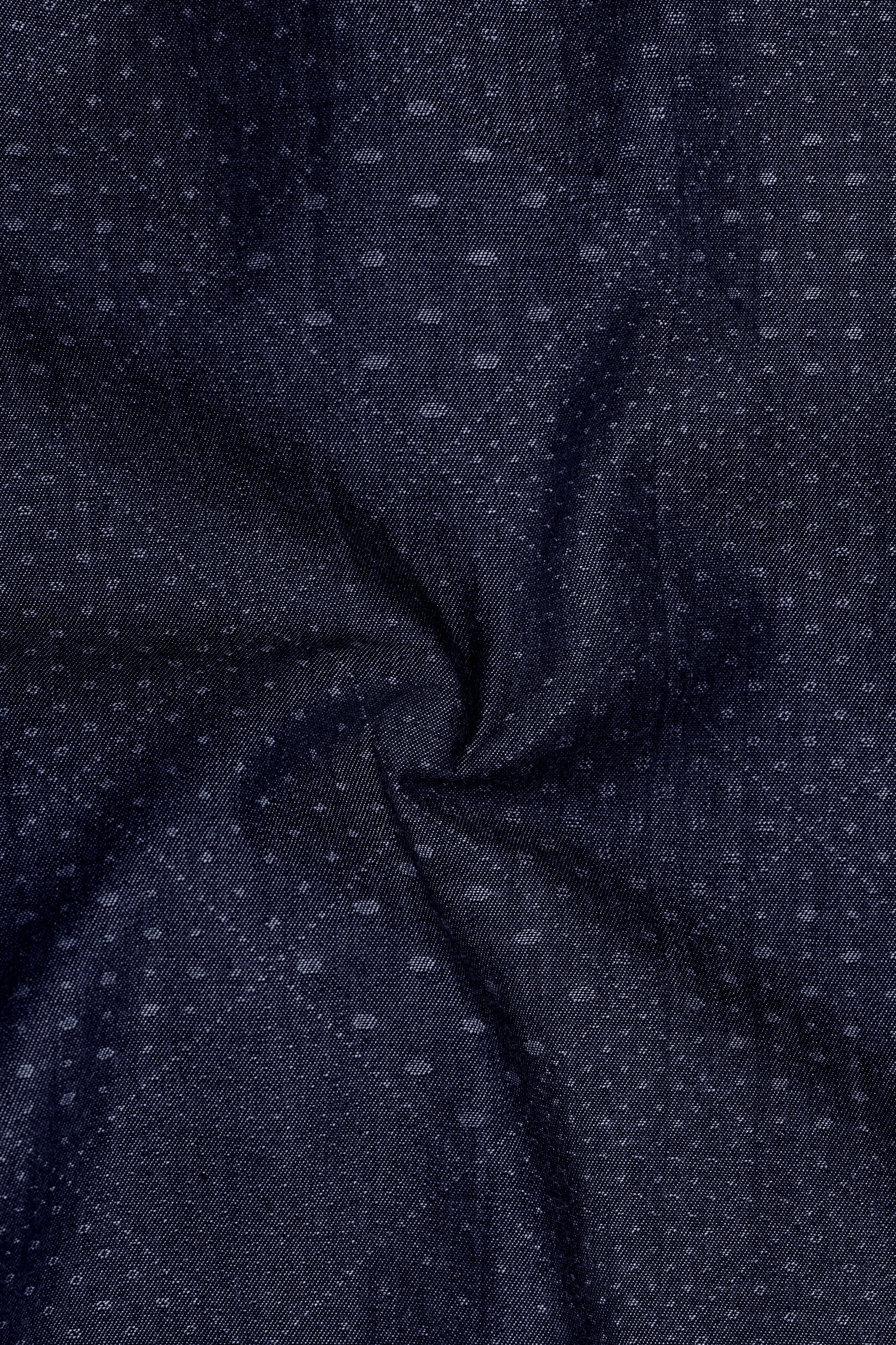 Noivell-Noir Denim Blue Dotted Printed Super Soft Premium Cotton Casual Shirt