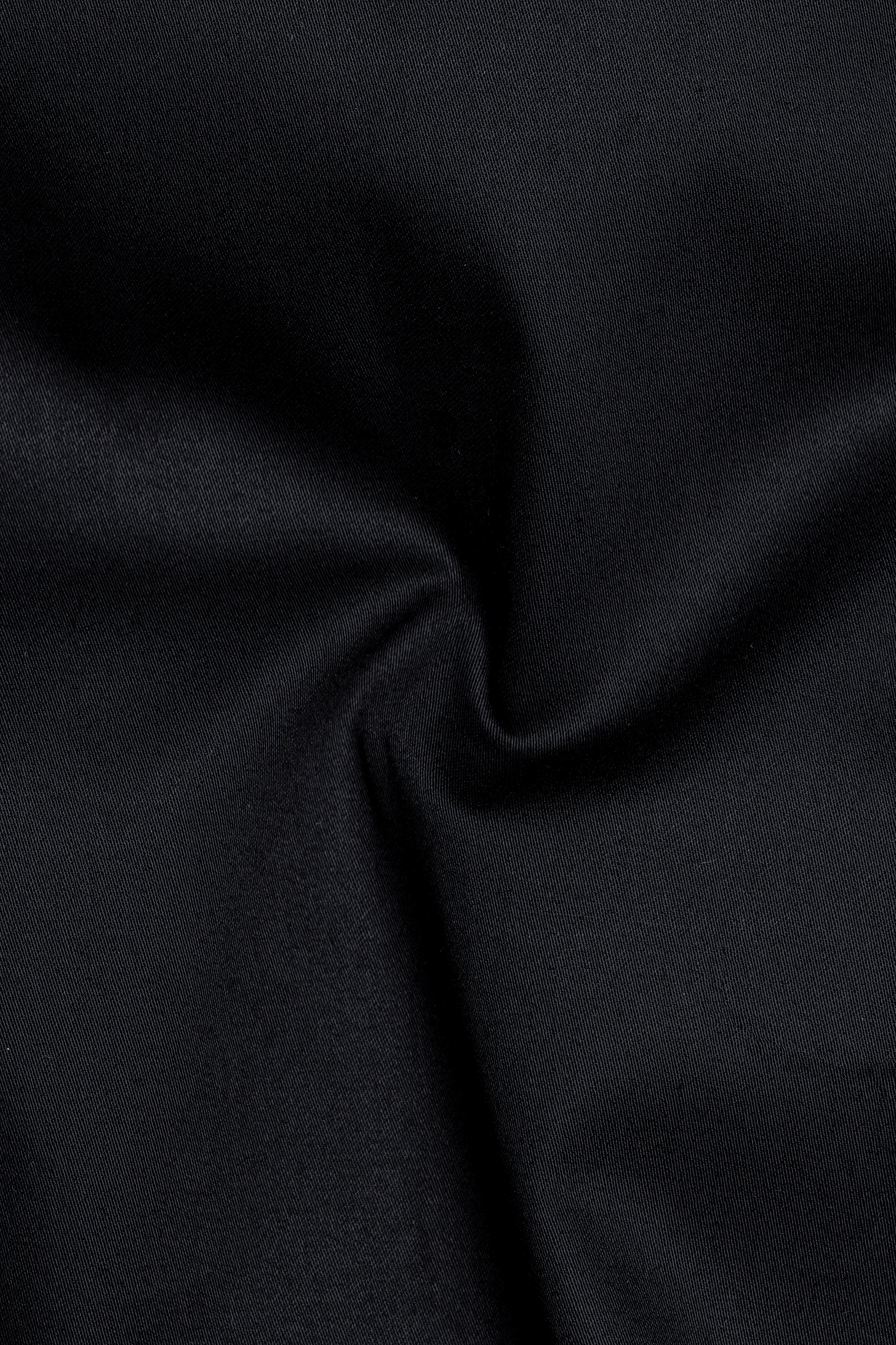 Noiriel-Jade Black Subtle Sheen Super Soft Premium Cotton Dress Shirt