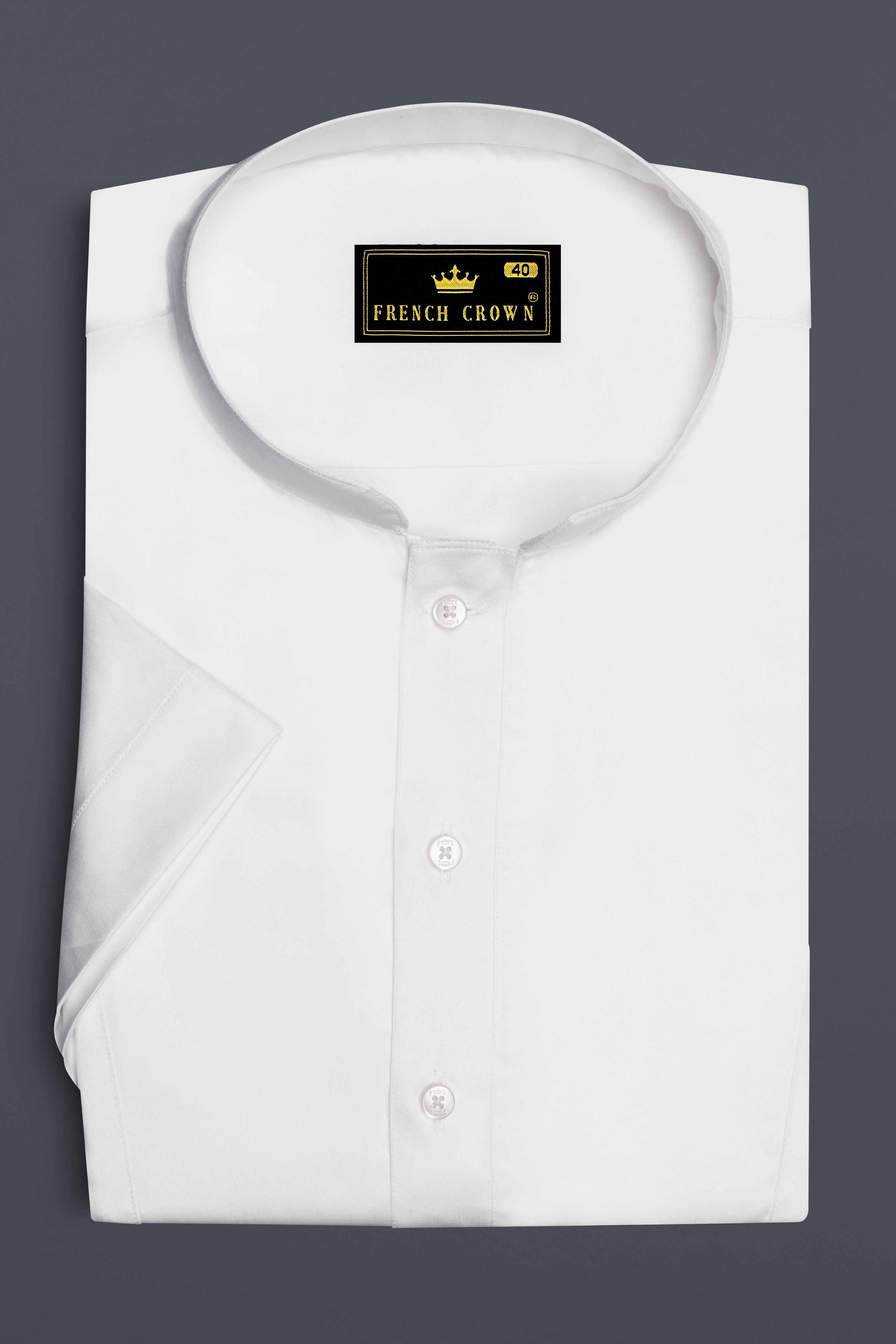 Biancoro-Bright White Subtle Sheen Super Soft Premium Cotton Casual Designer Shirt