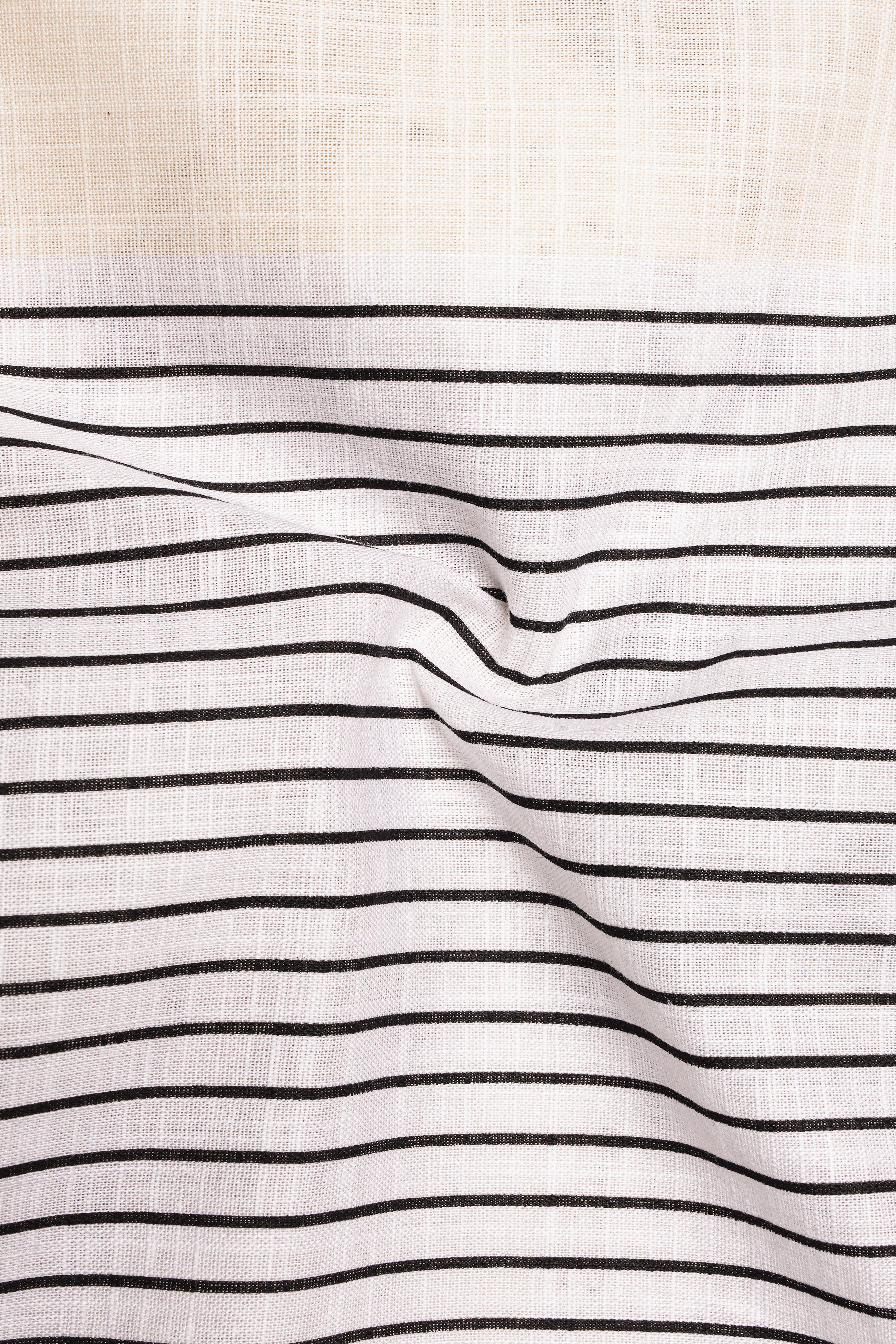 Zaffaro-Primrose Yellow Sunset Stripes Luxurious Linen Casual Shirt