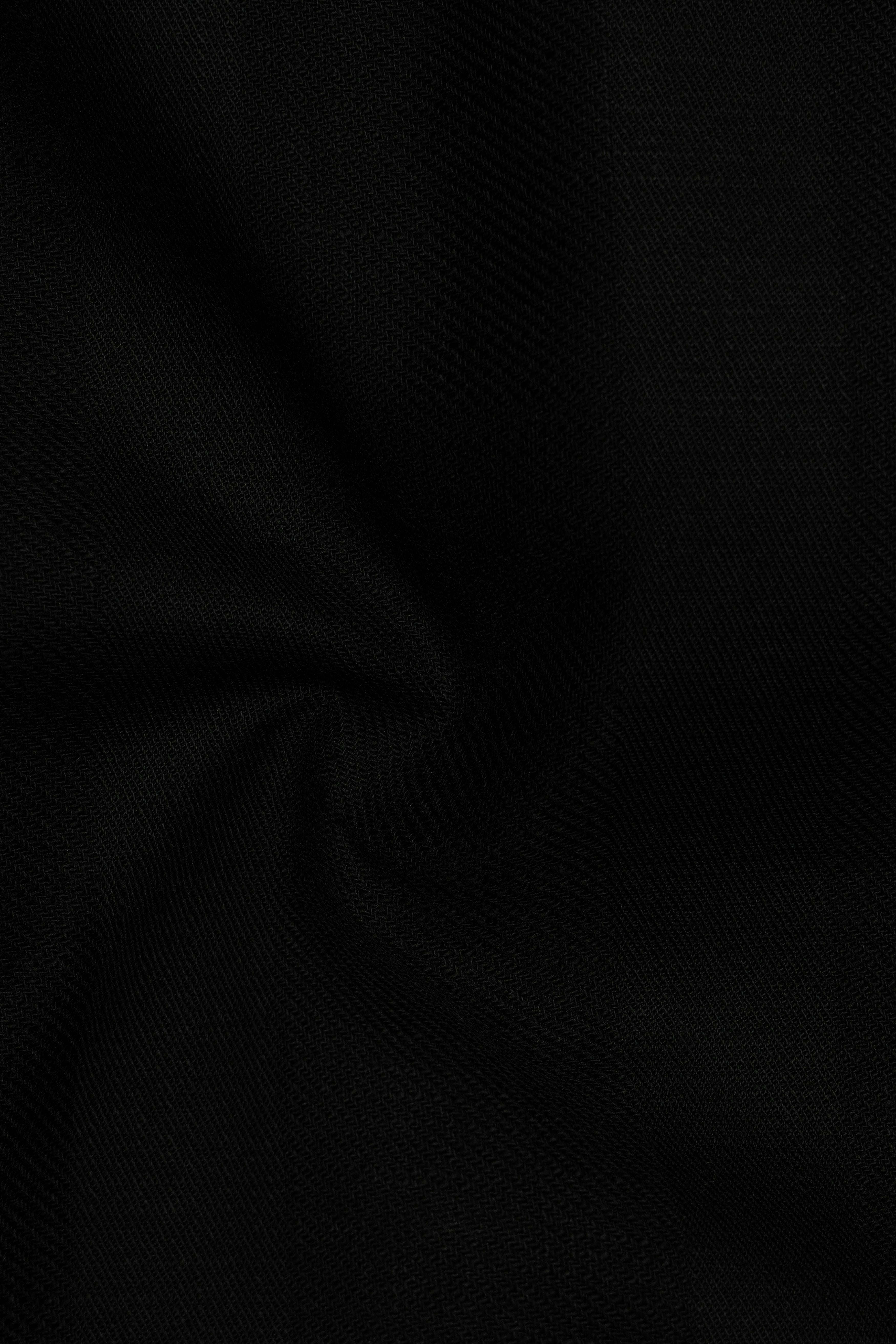 Velnero-Jade Black Twill Premium Cotton Dress Shirt