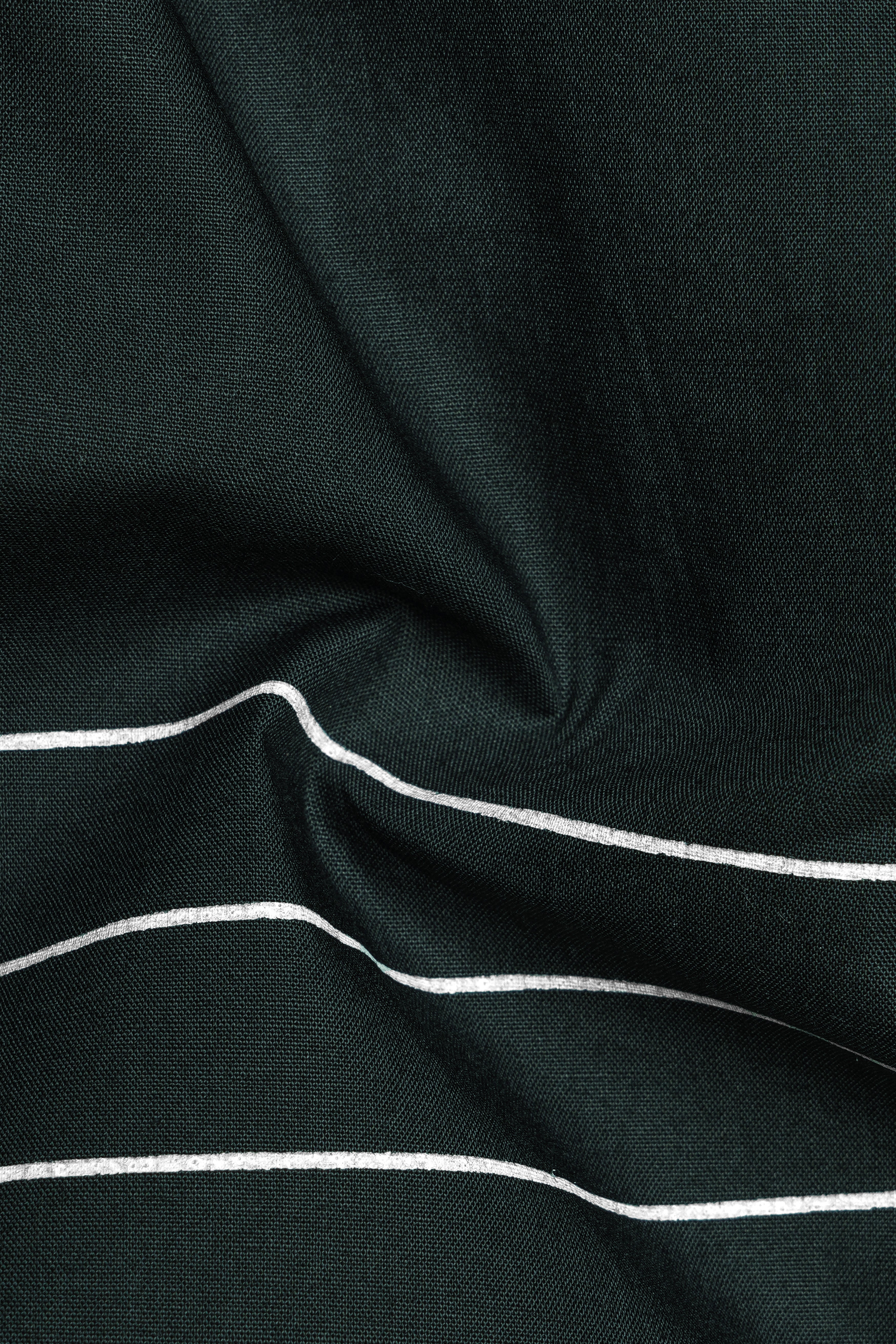 Linvoro-Timber Green Horizontal Stripes Super Soft Poplin Giza Cotton Dress Shirt