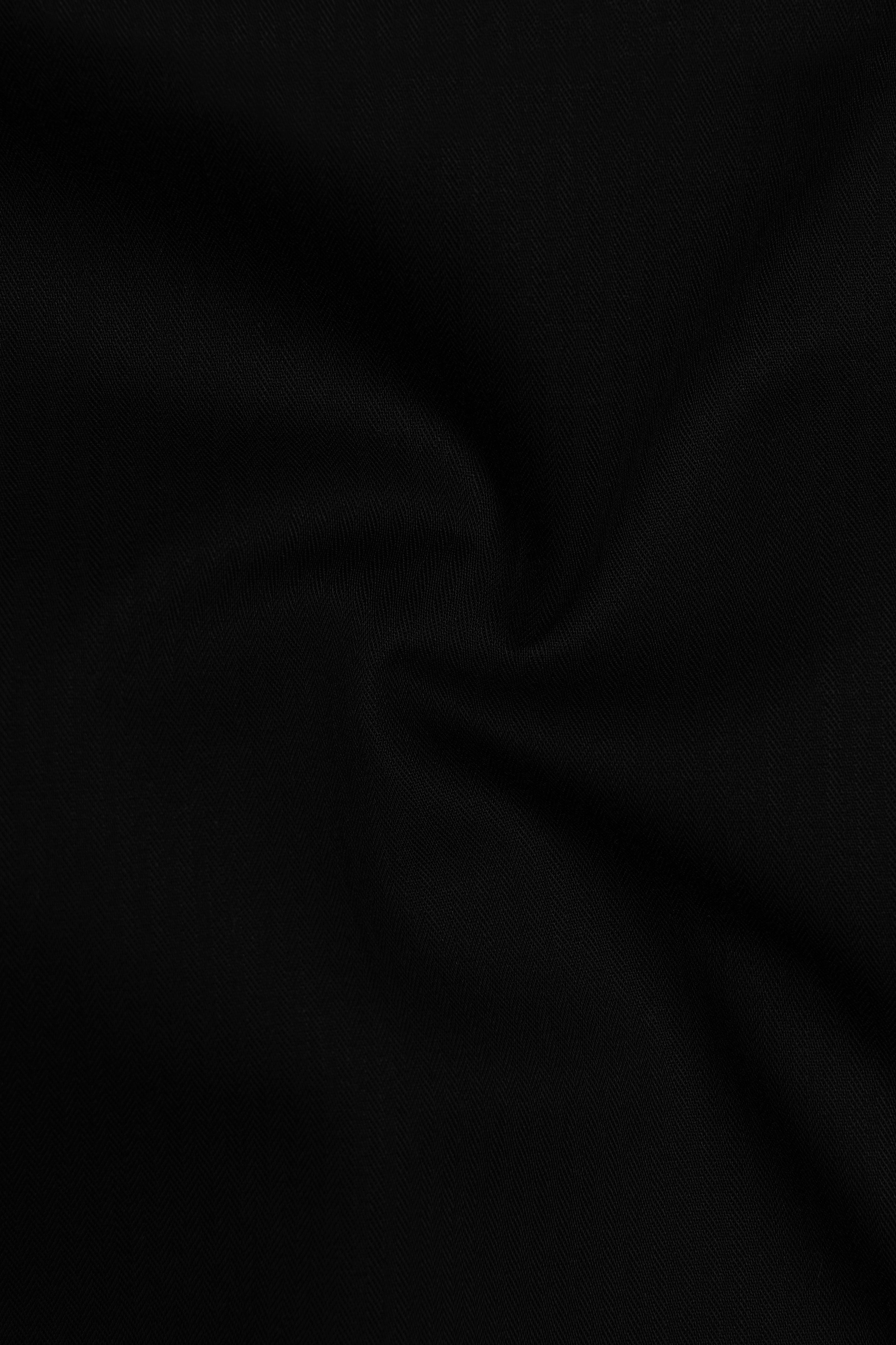 Nervaro-Jade Black Stretchable Twill Premium Cotton Dress Shirt