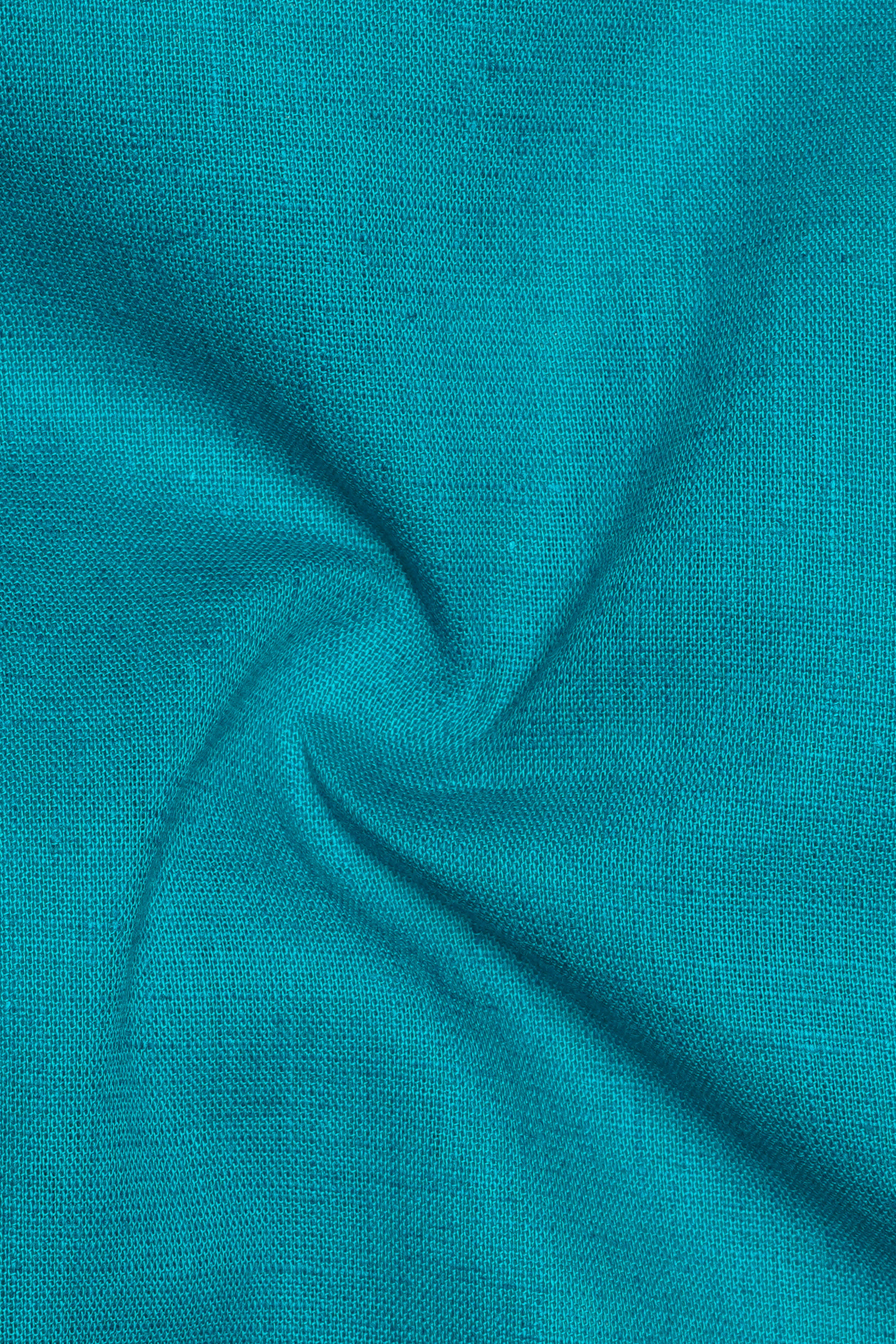 Virenza-Eastern Green Luxurious Linen Semi Formal Shirt