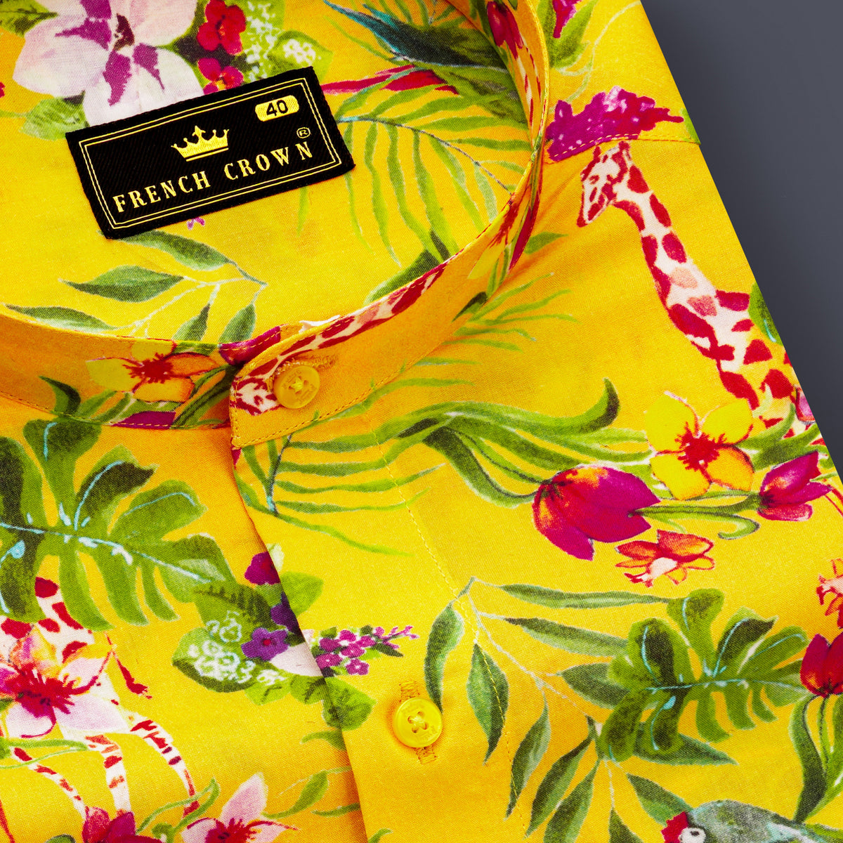 Aurevia-Supernova Yellow And Mustard Green Prints Casual Premium 