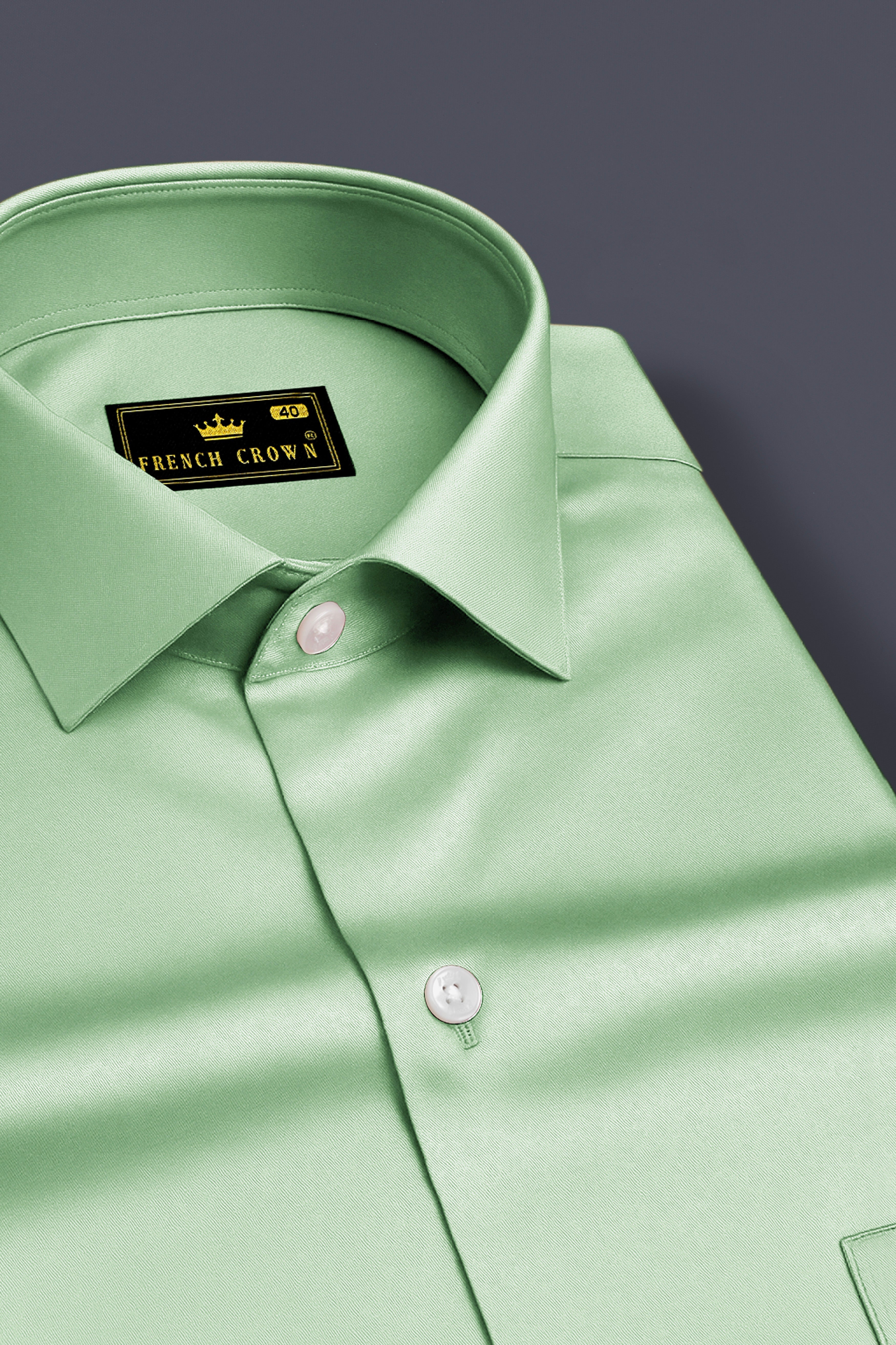 Verdoro-Oxley Green Plain-Solid Formal Premium Cotton Shirt For Men