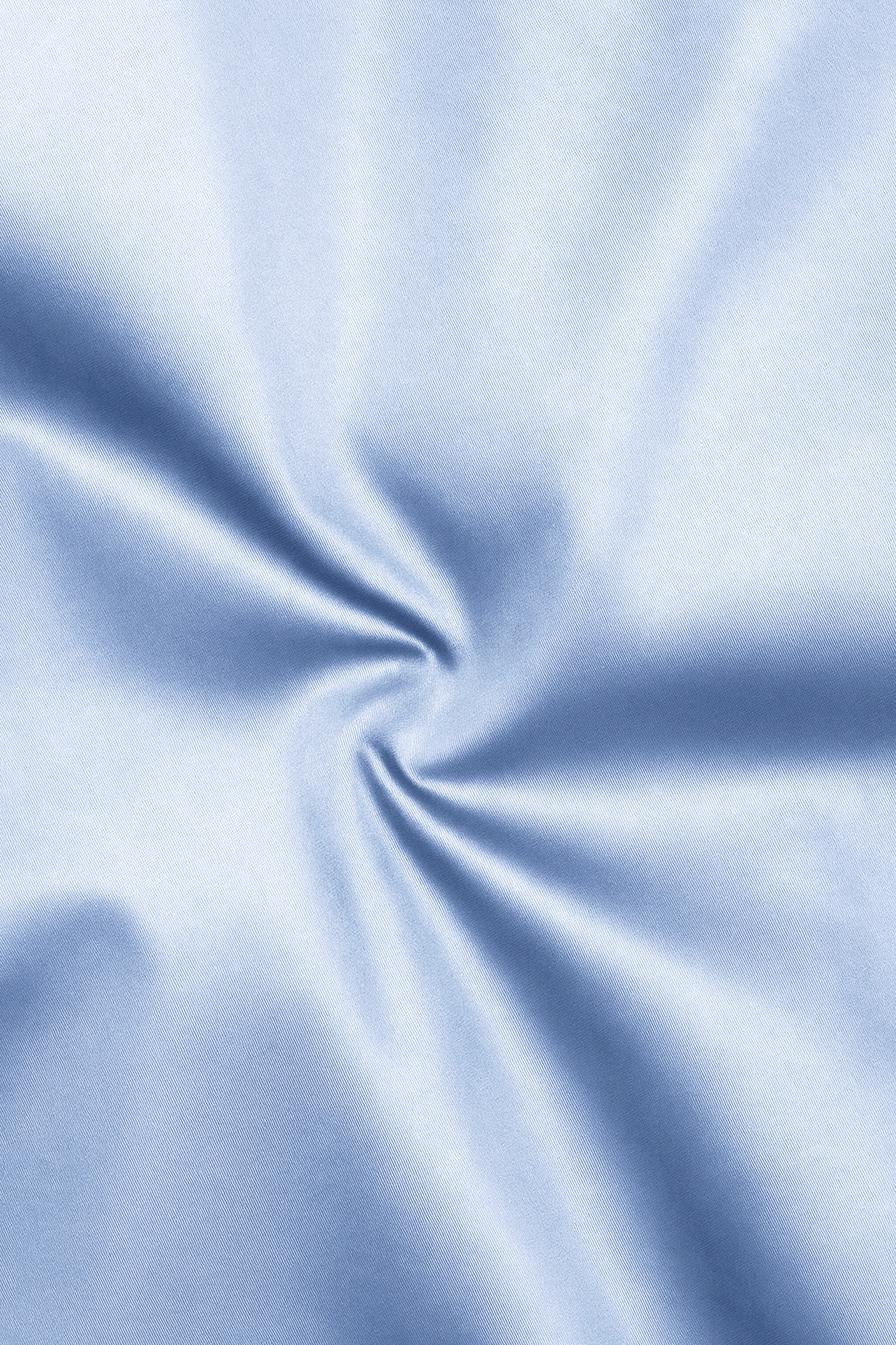 Bluessenza-Cornflower Blue Subtle Sheen Super Soft Premium Cotton Dress Mandarin Shirt