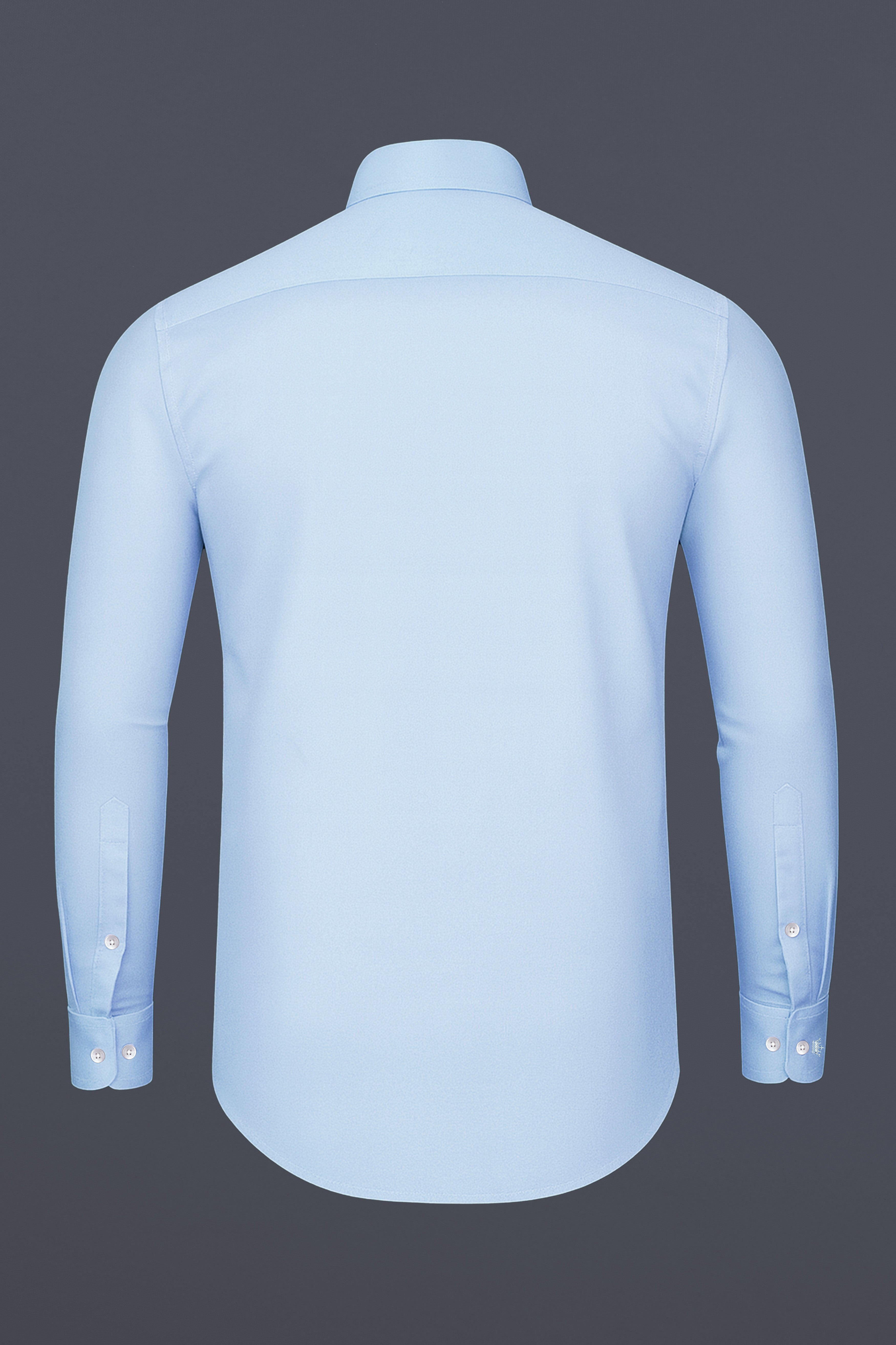 Bluessenza-Cornflower Blue Subtle Sheen Super Soft Premium Cotton Tuxedo Shirt