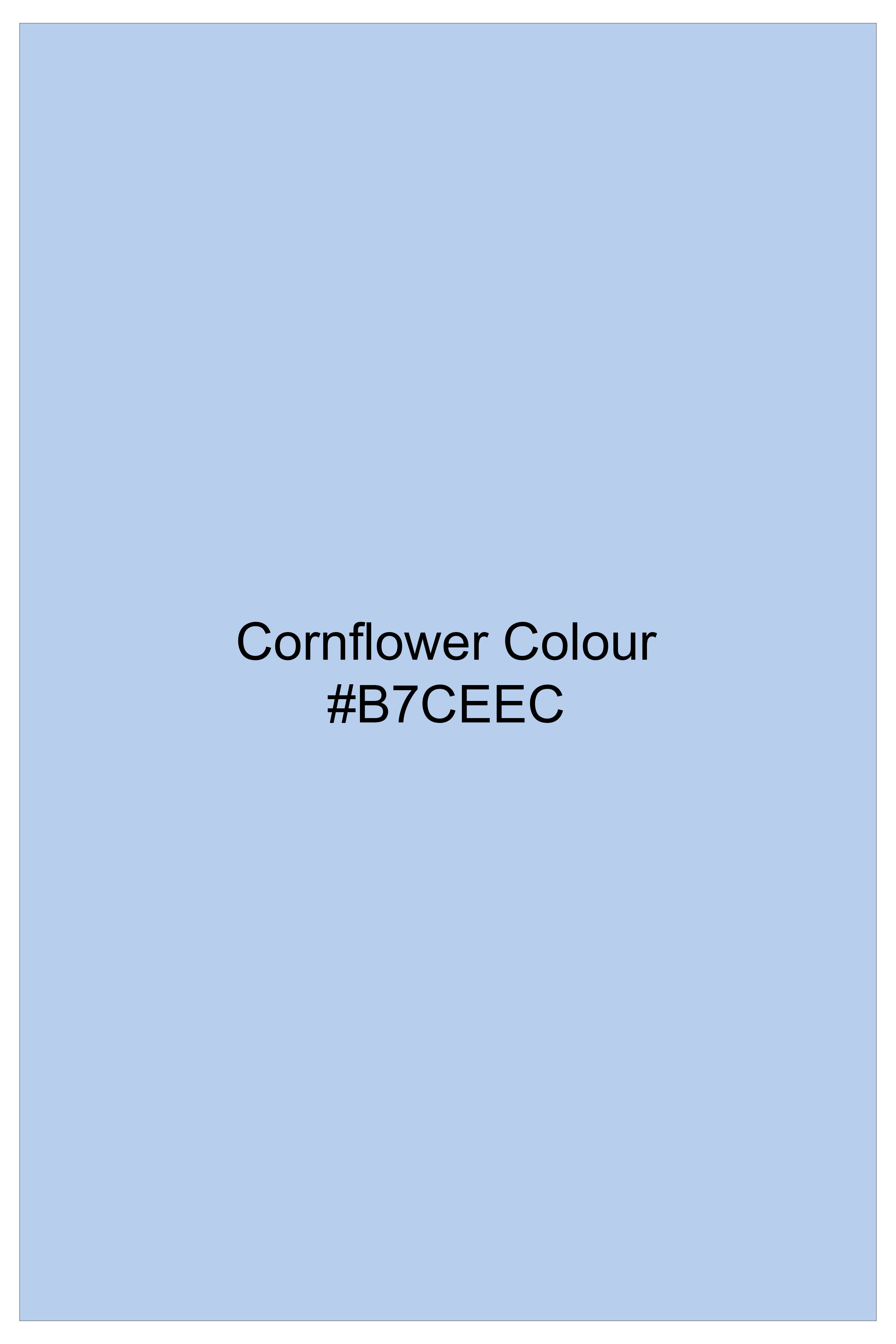 Bluessenza-Cornflower Blue Subtle Sheen Super Soft Premium Cotton Cut Away Collar Dress Shirt