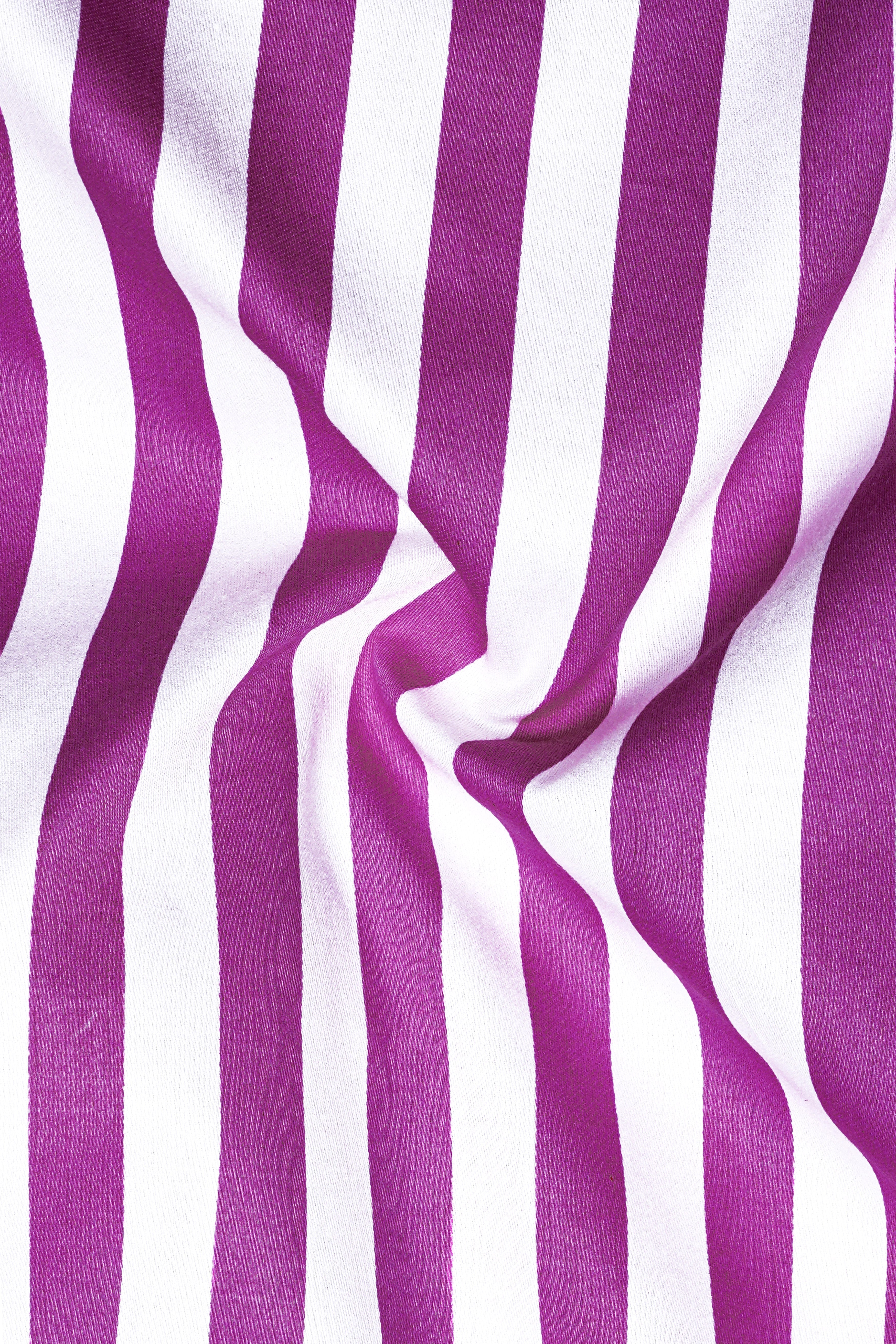 Aureline-Orchid Purple And Bright White Awning Striped Super Soft Premium Cotton Formal White Cuff Collar Shirt
