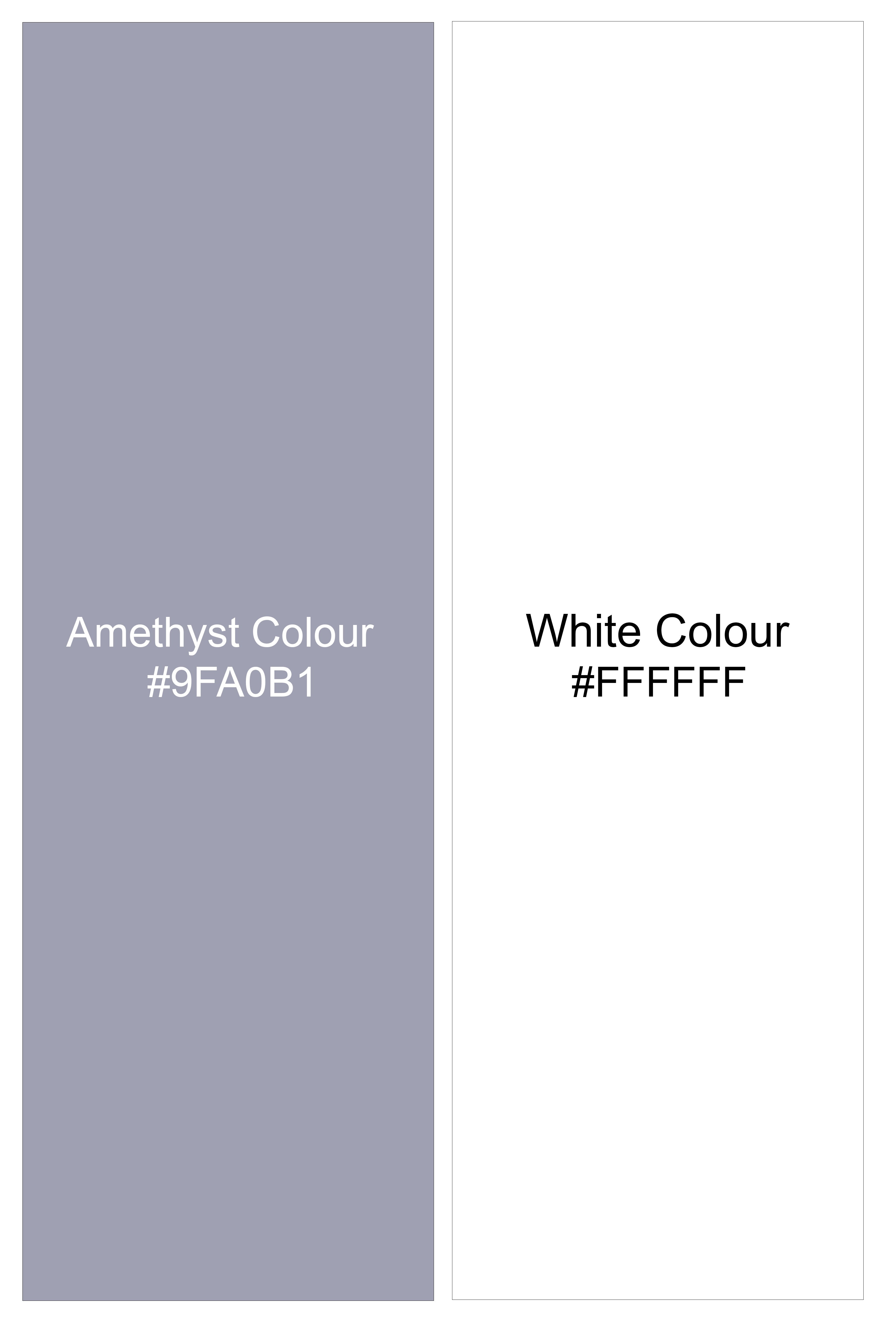 Cinerra-Amethyst Gray And Bright White Candy Striped Super Soft Premium Cotton Dress Shirt