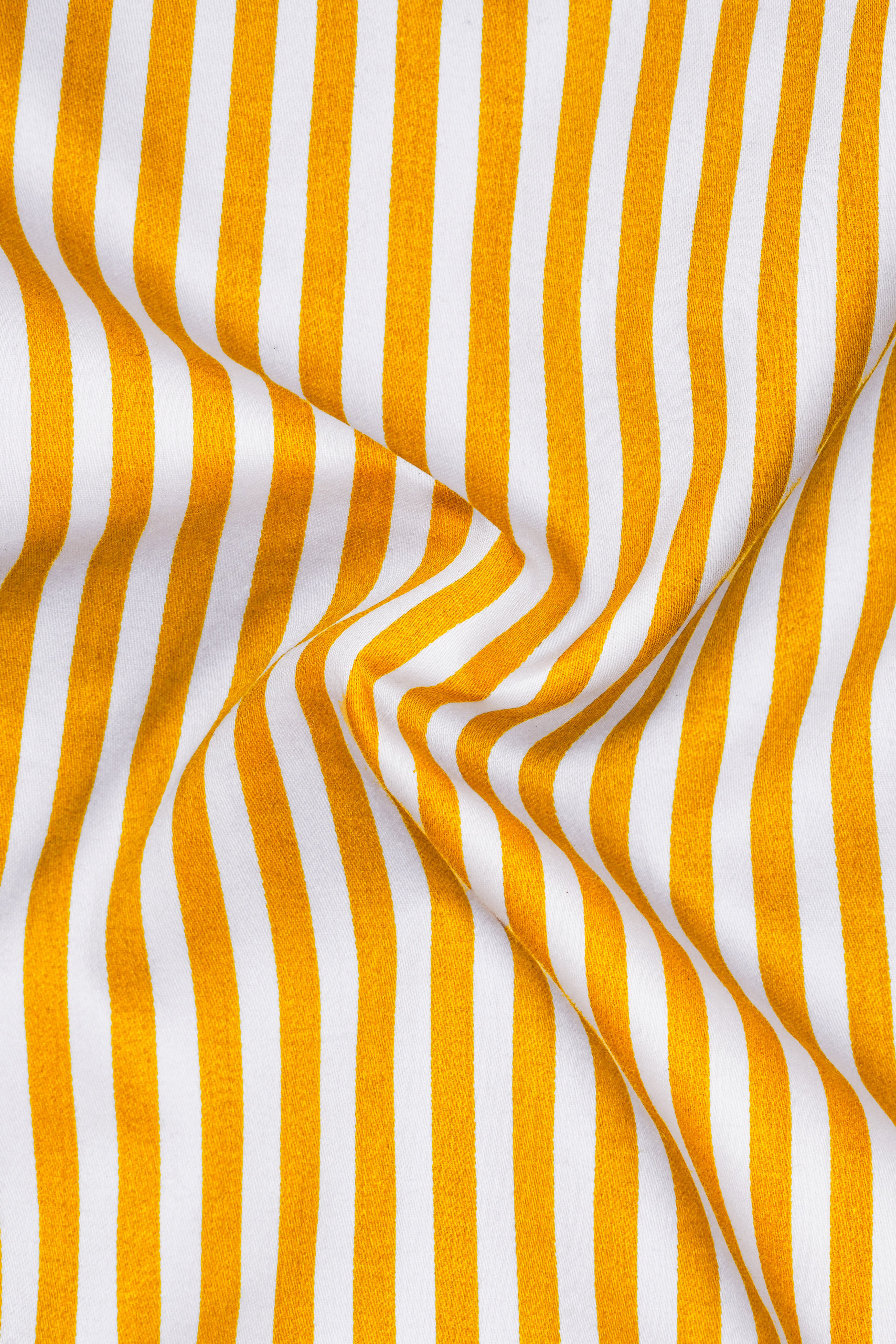 Solaro-Sunshade Yellow And Bright White Candy Striped Super Soft Premium Cotton Dress Shirt