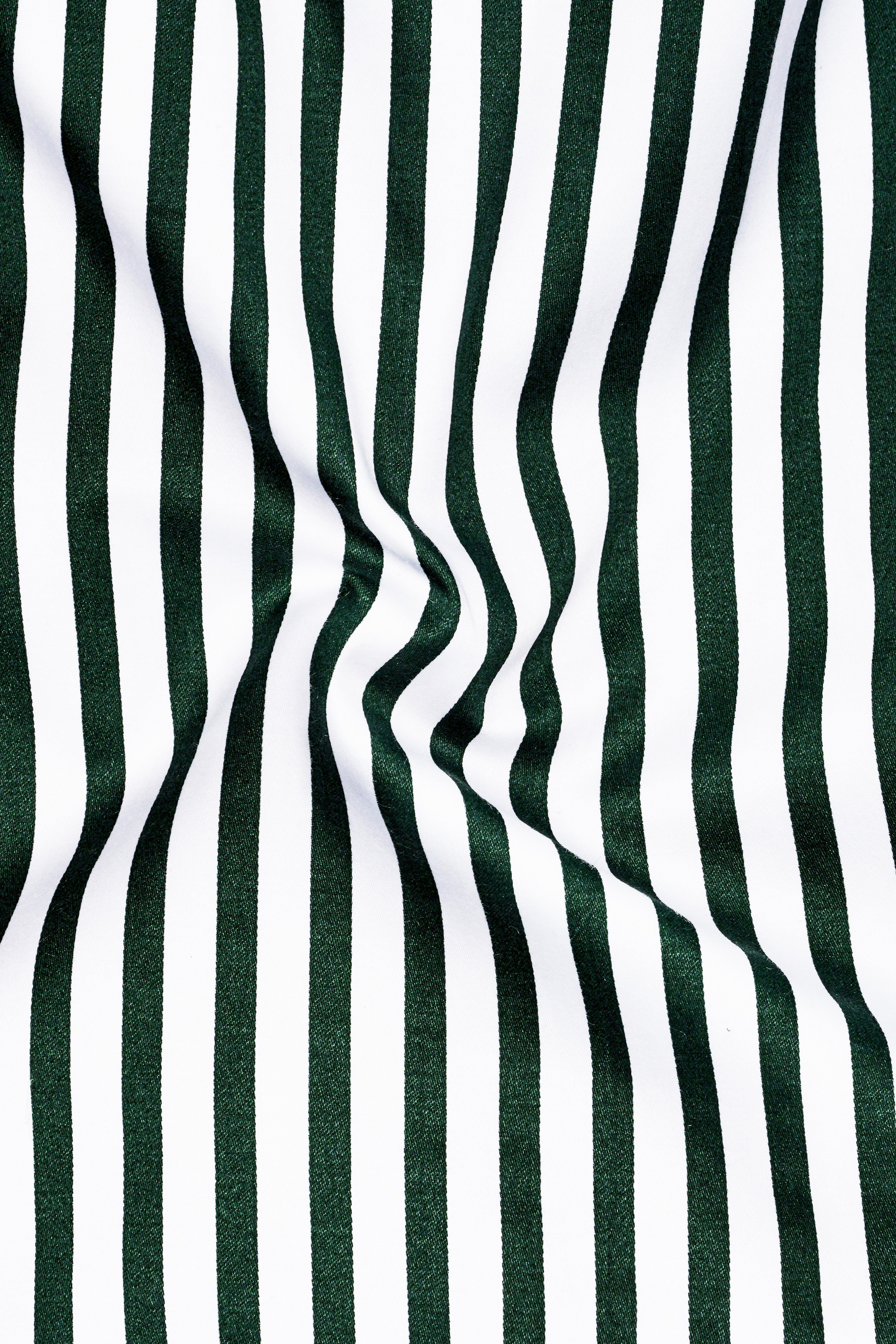 Thalvoro-Phthalo Green And Bright White Candy Striped Super Soft Premium Cotton Dress Shirt