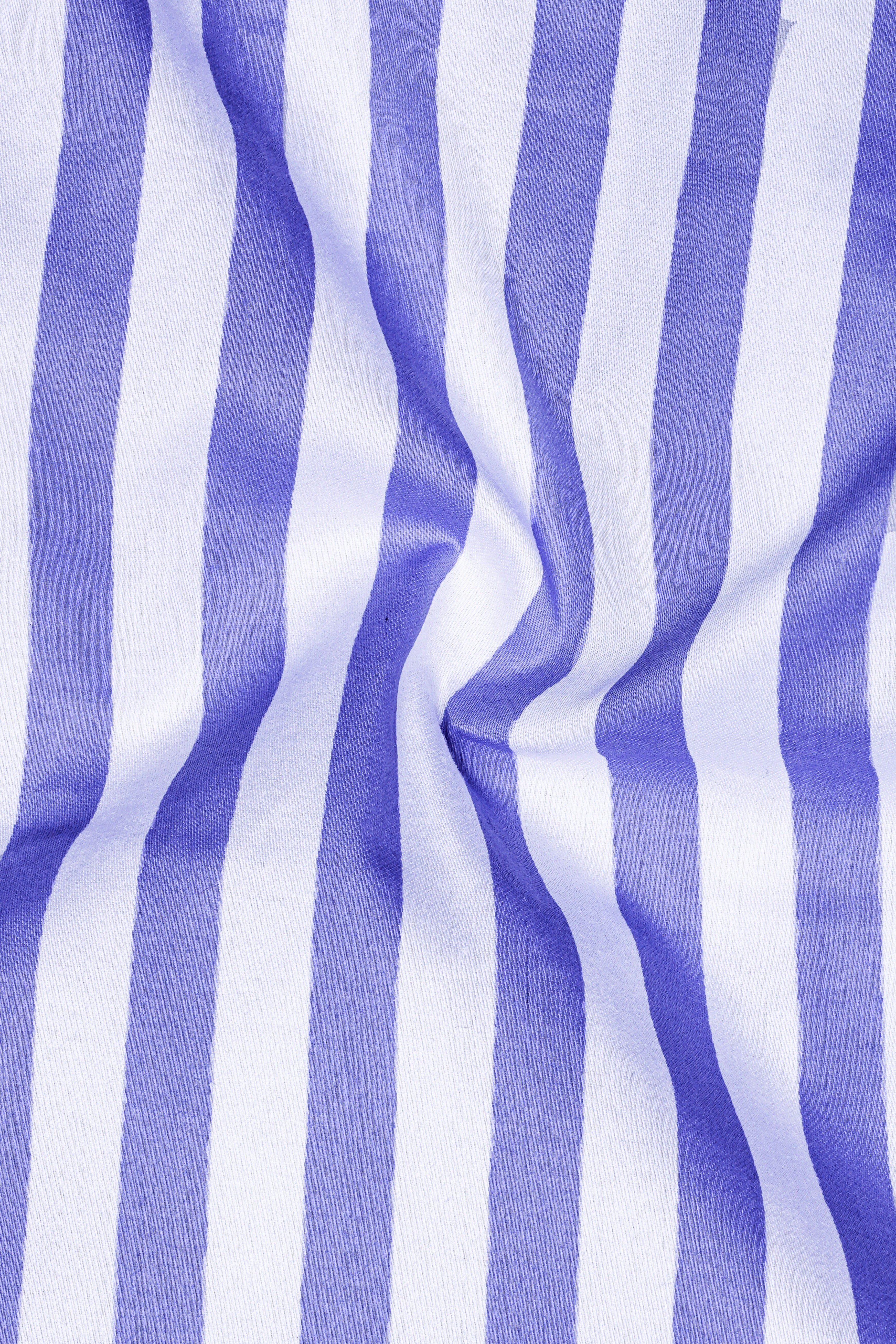 Bluvoro-Scampi Blue And Bright White Awning Striped Subtle Sheen Super Soft Premium Cotton Dress Shirt