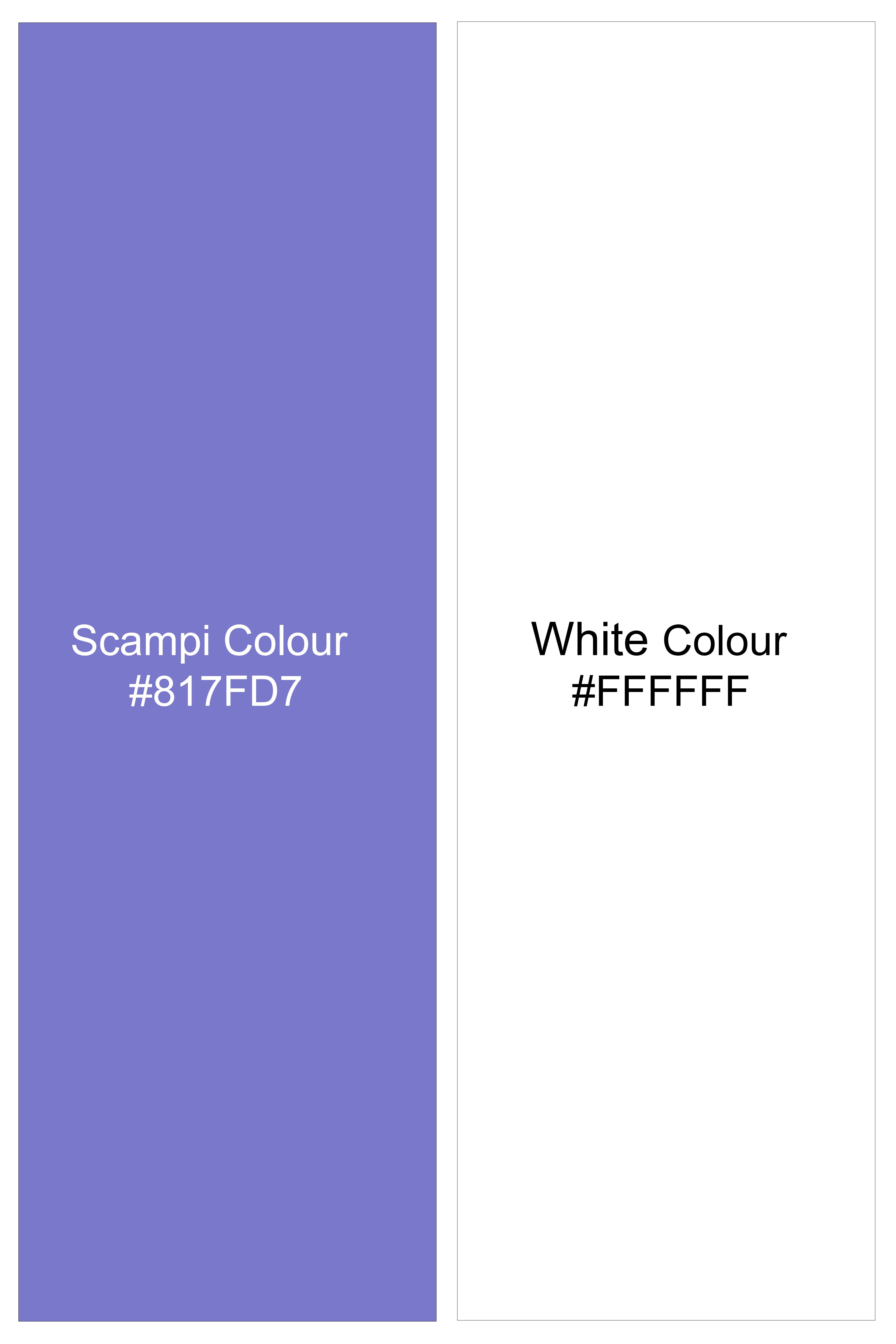 Bluvoro-Scampi Blue And Bright White Awning Striped Subtle Sheen Super Soft Premium Cotton Dress Shirt