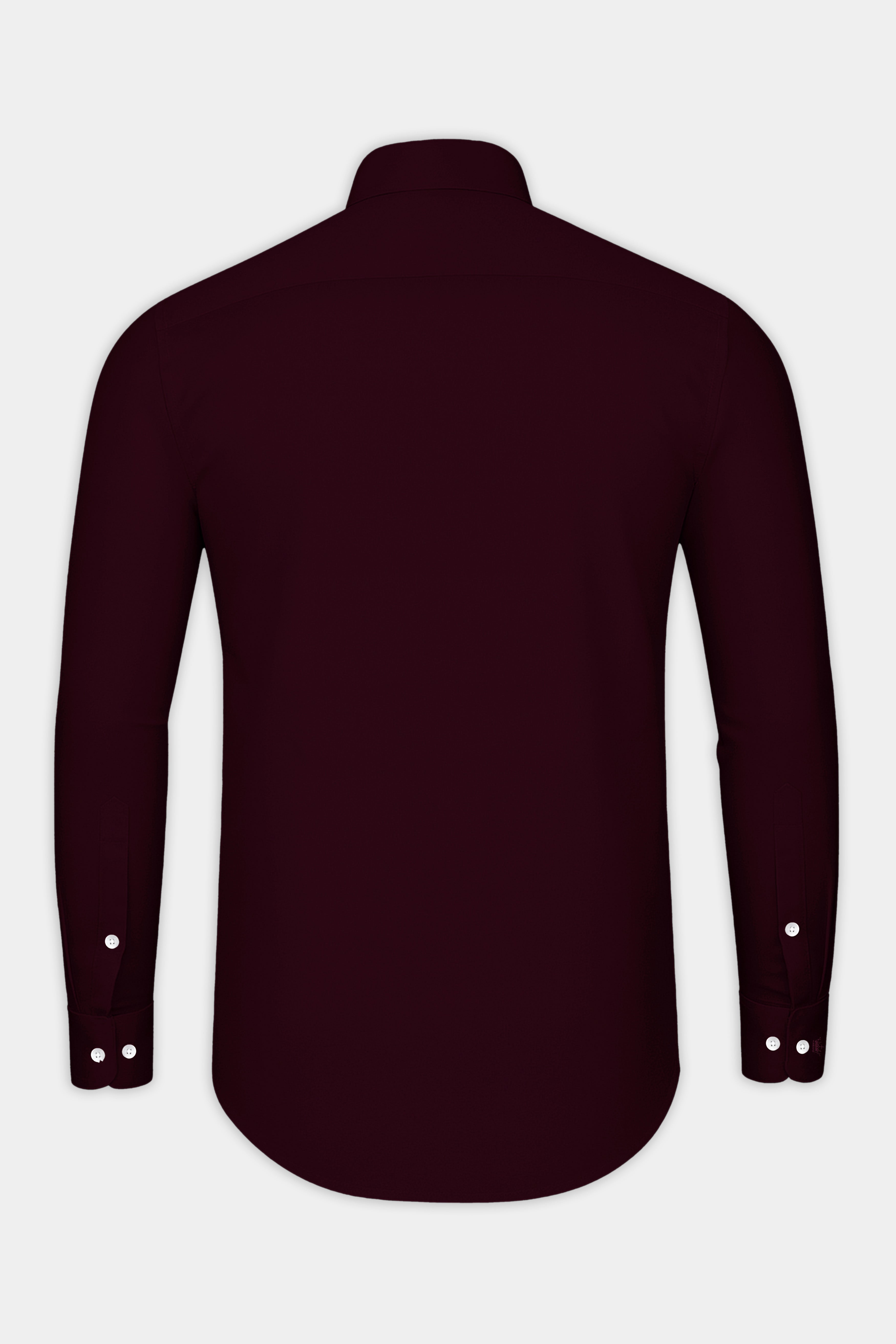 Lustravo-Tamarind Maroon Subtle Sheen Super Soft Premium Cotton Tuxedo Shirt