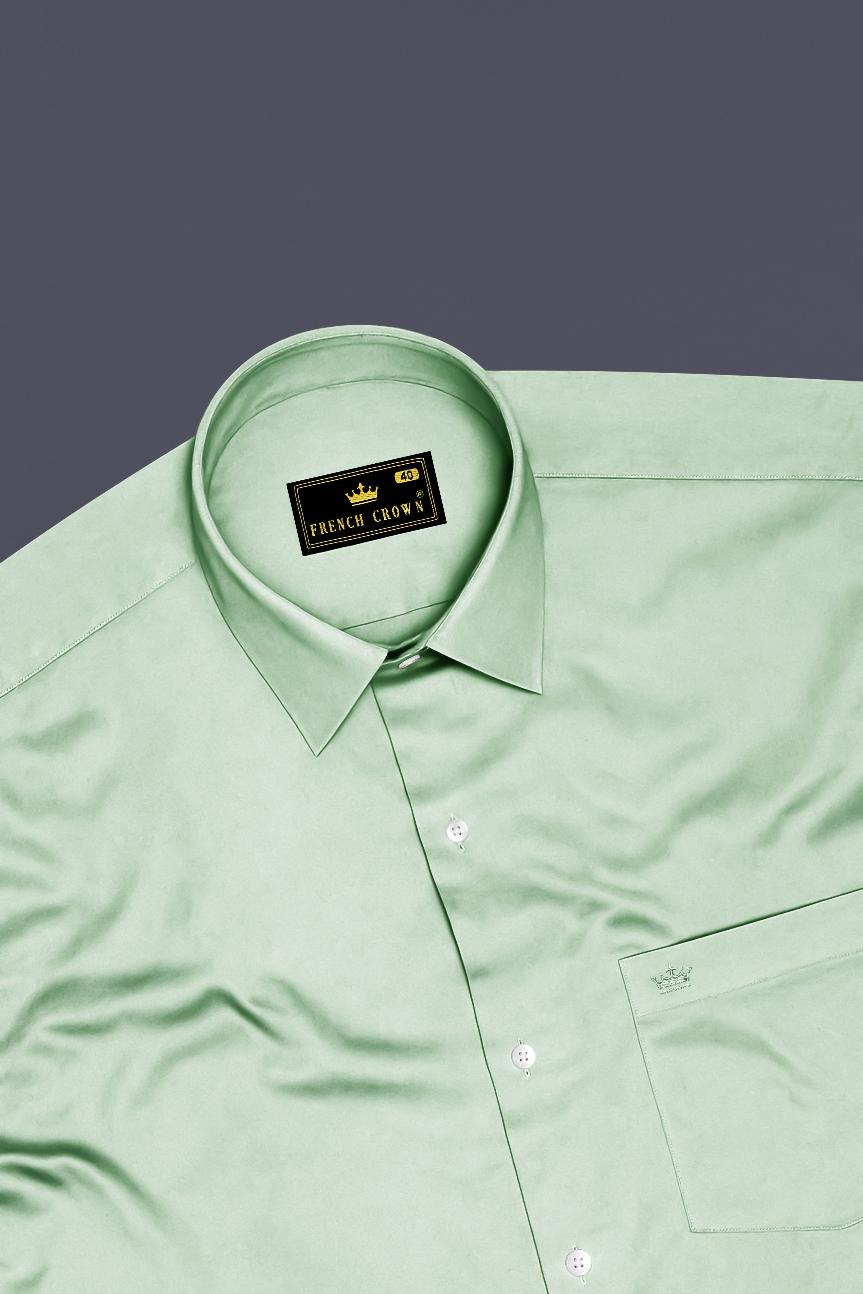 Verdoro-Spring Green Subtle Sheen Super Soft Premium Cotton Dress Shirt