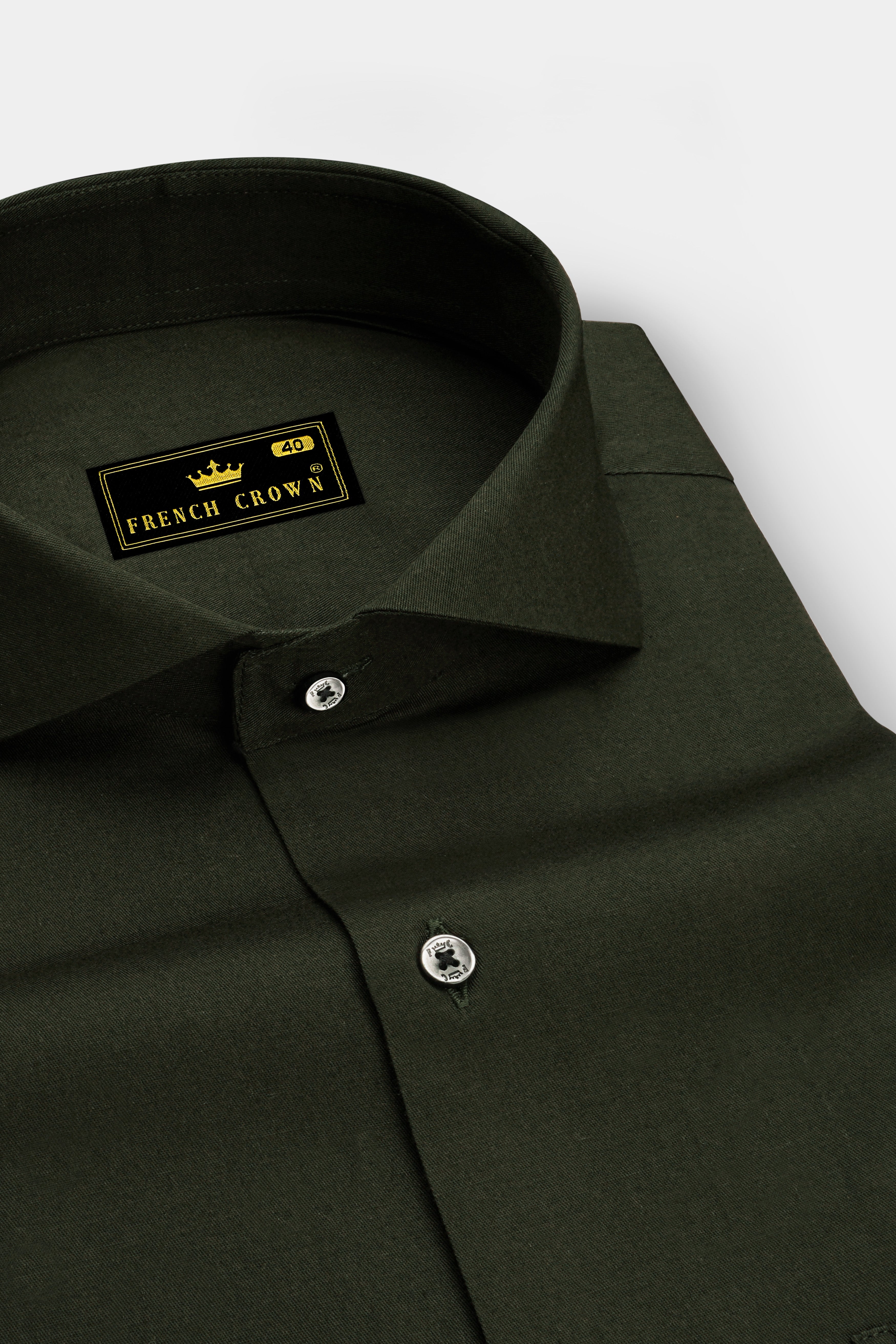 Arborix-Olive Green Super Soft Premium Giza Cotton Dress Shirt