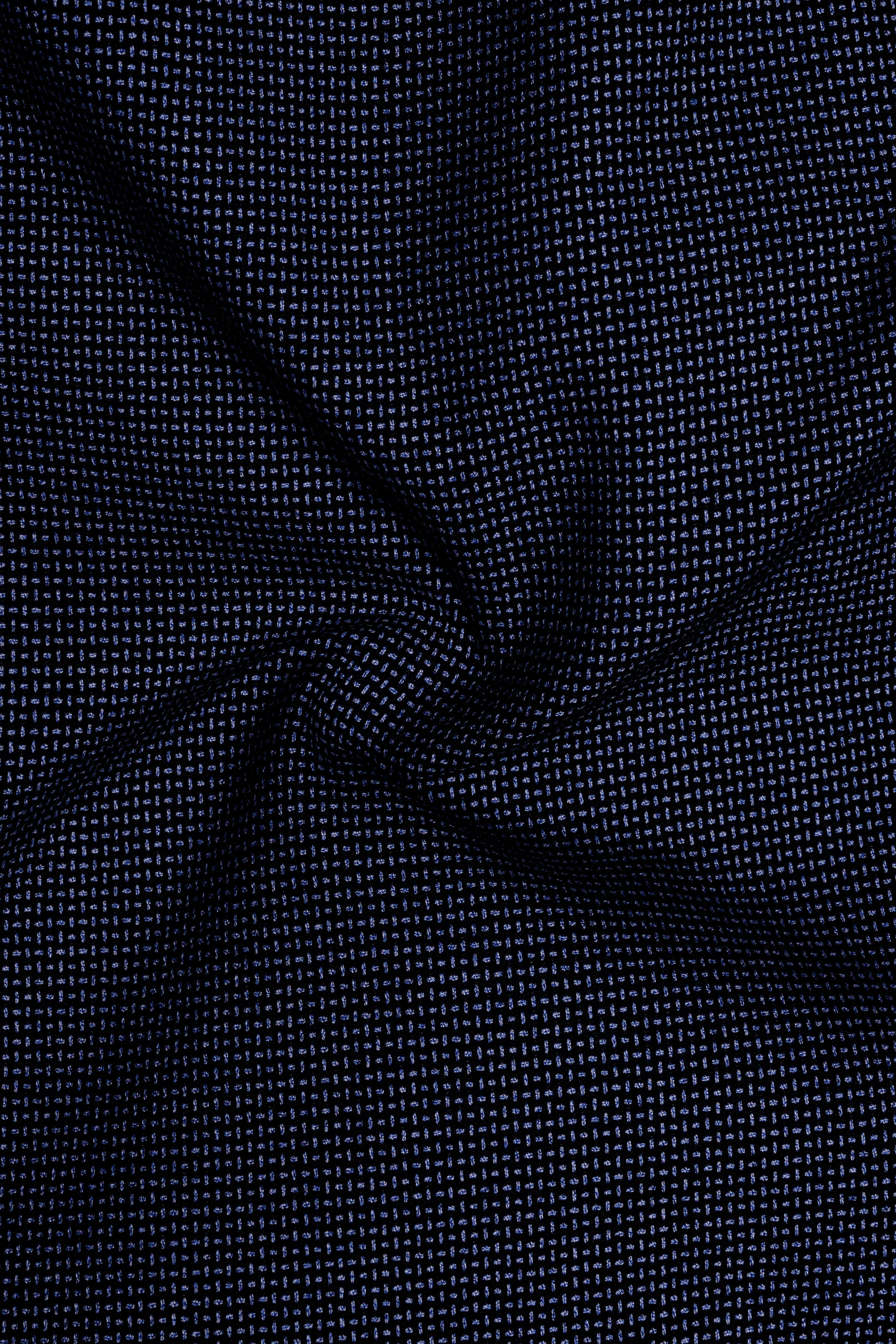 Azurion-Cinder Blue Dobby Textured Premium Giza Cotton Dress Shirt