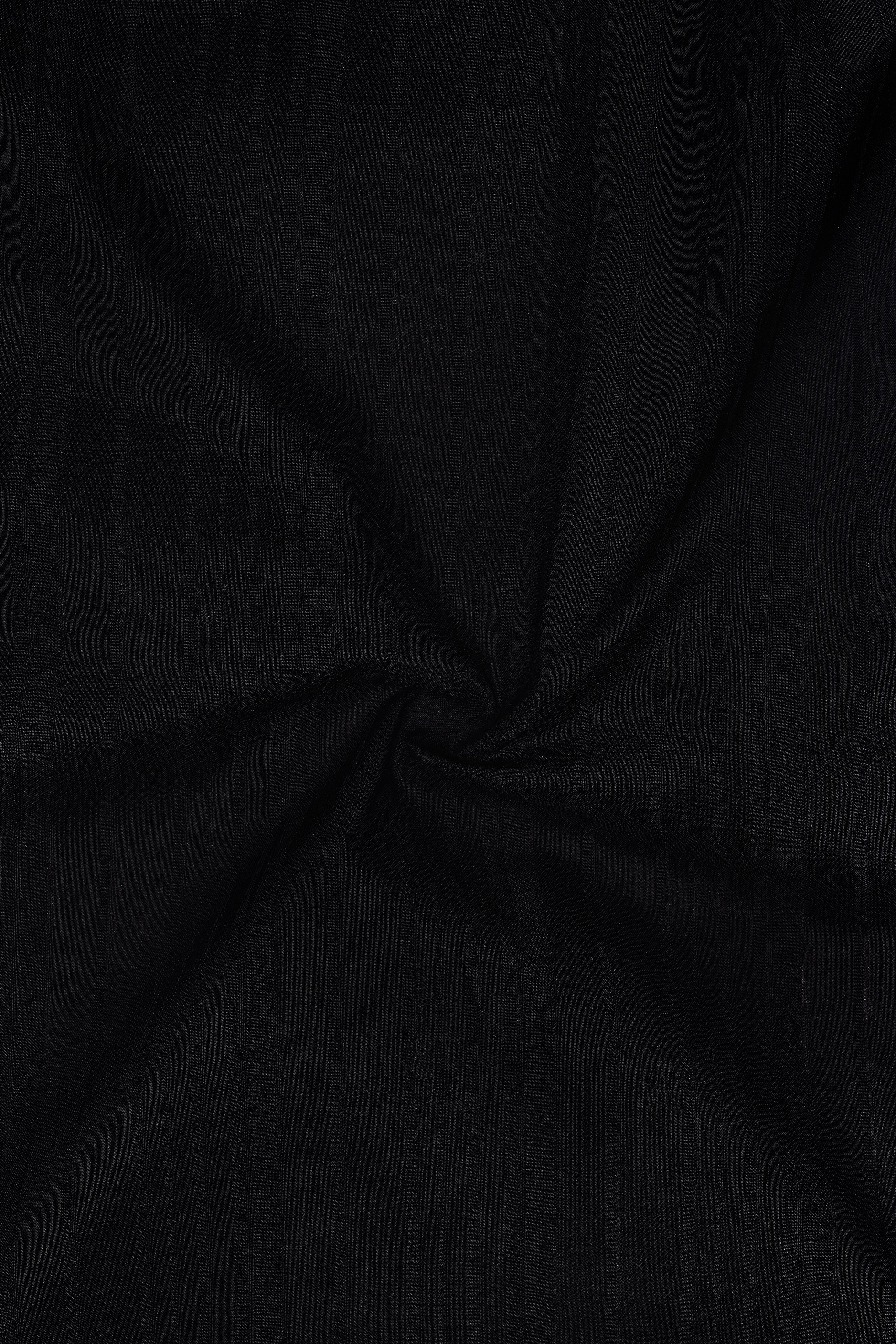 Auralis-Jade Black Striped Dobby Textured Stretchable Premium Giza Cotton Dress Shirt