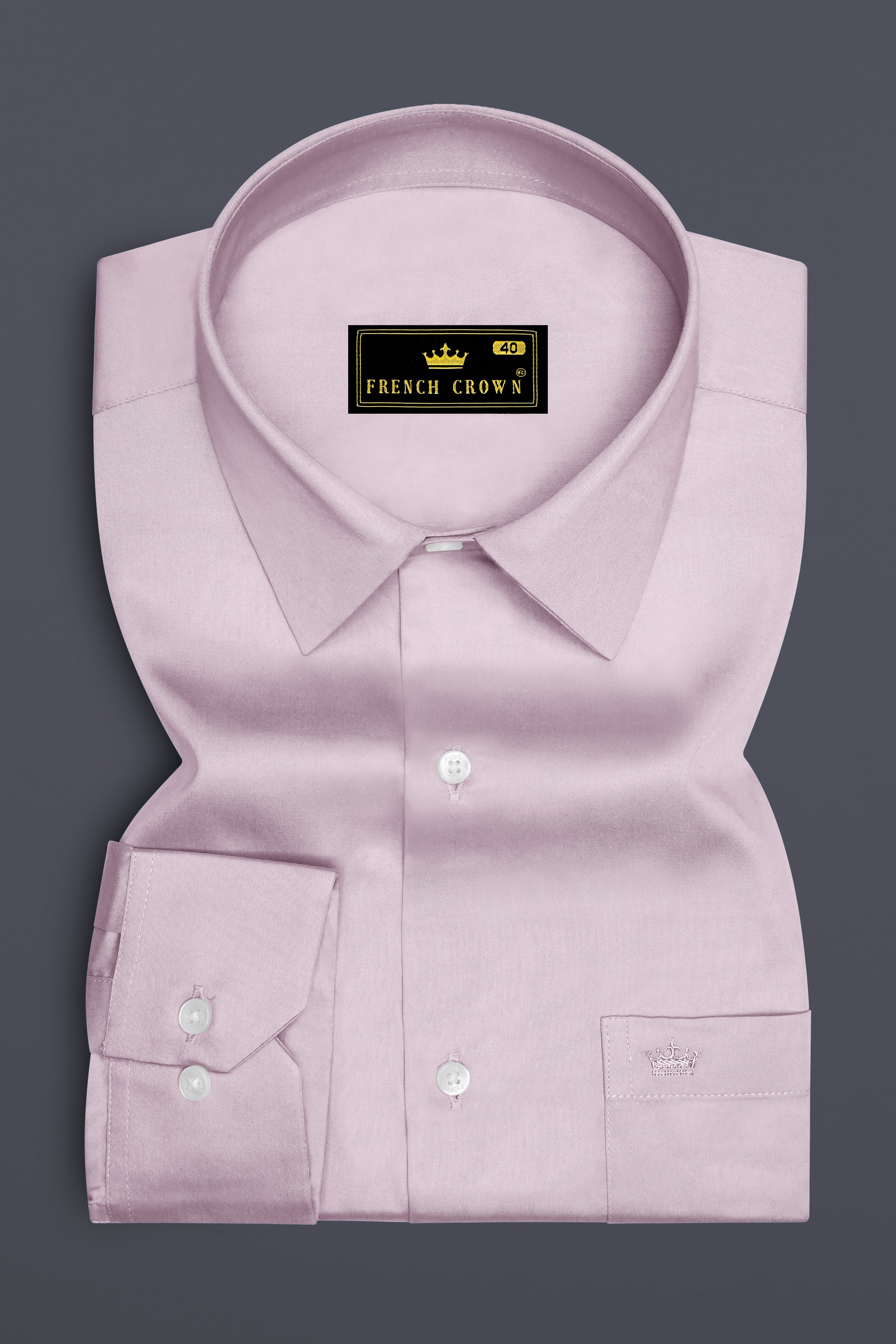 Coutaro-Plum Pink Subtle Sheen Super Soft Premium Cotton Dress Shirt