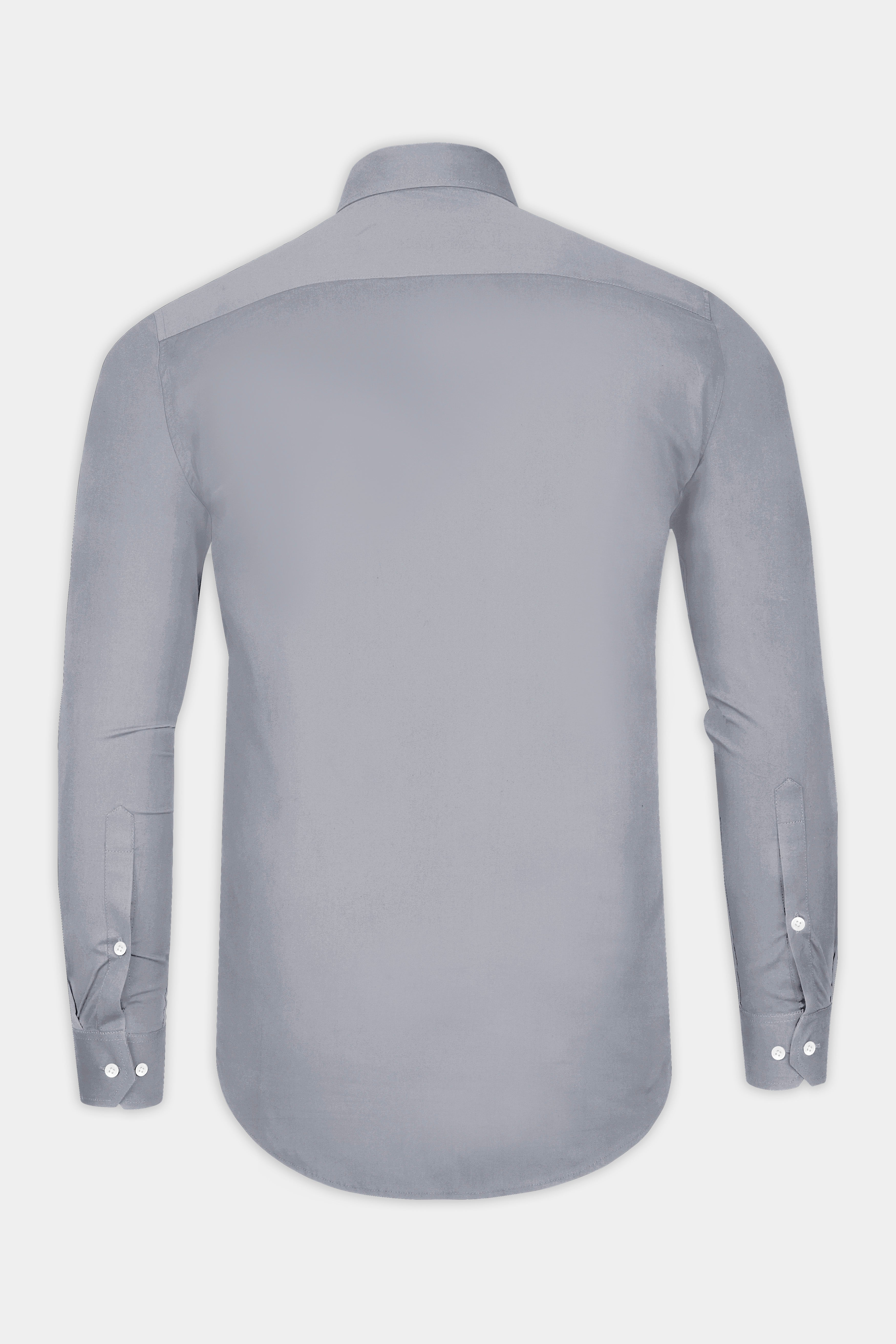 Grisoro-Slate Gray Subtle Sheen Super Soft Premium Cotton Tuxedo Dress Shirt