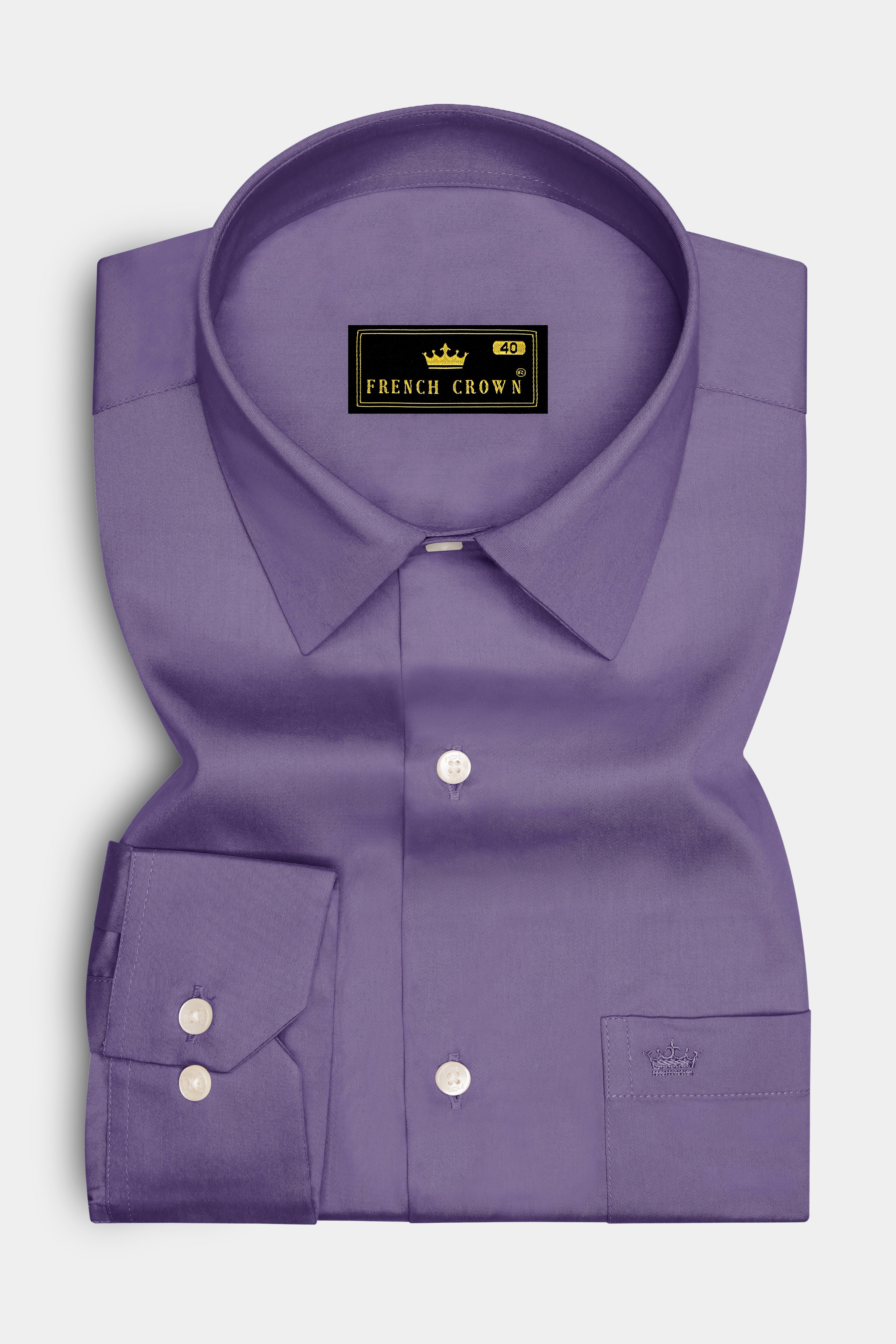 Violoro-Mobster Purple Subtle Sheen Super Soft Premium Cotton Dress Shirt