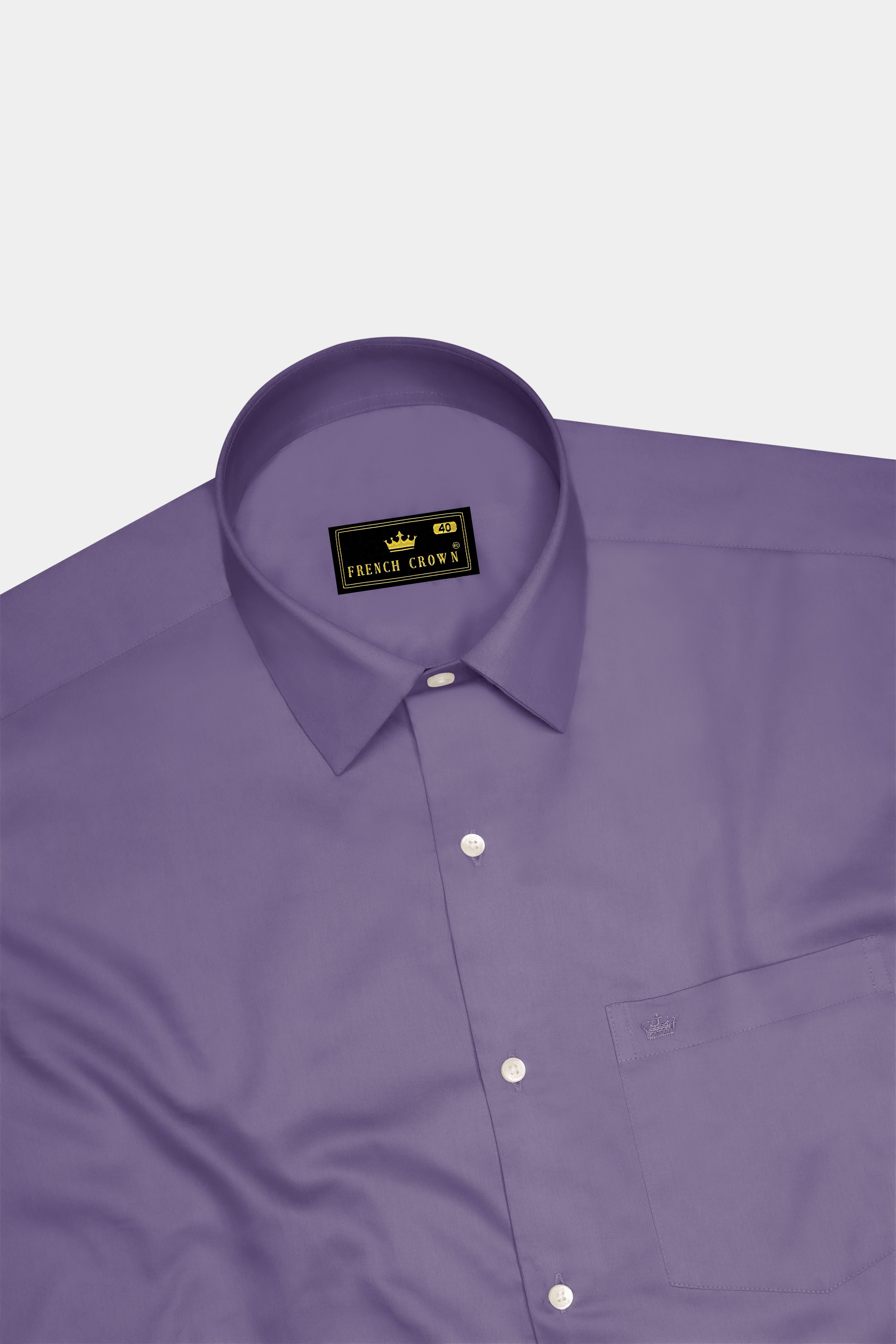 Violoro-Mobster Purple Subtle Sheen Super Soft Premium Cotton Dress Shirt