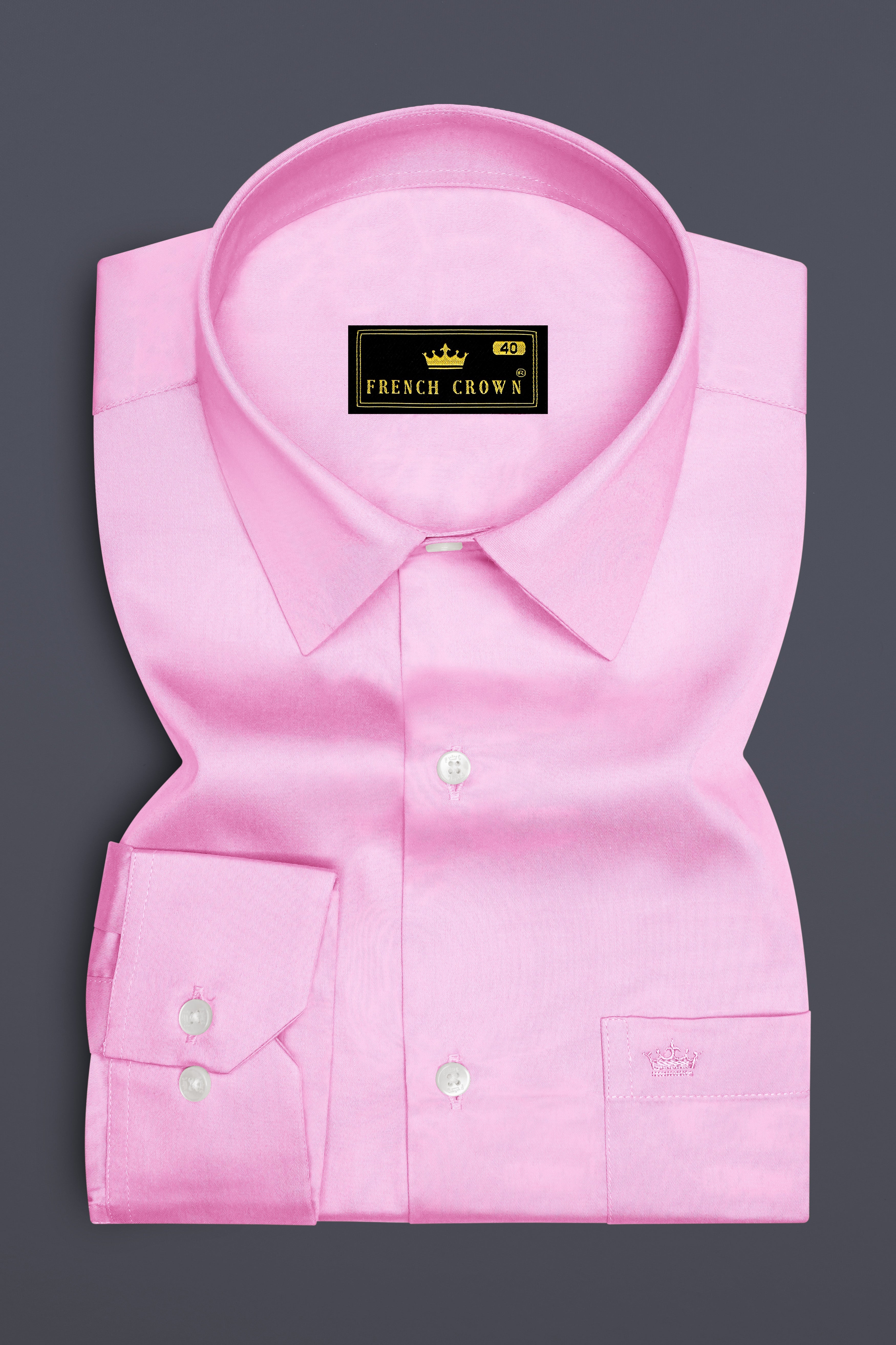 Blushoro-Illusion Pink Subtle Sheen Super Soft Premium Cotton Dress Shirt