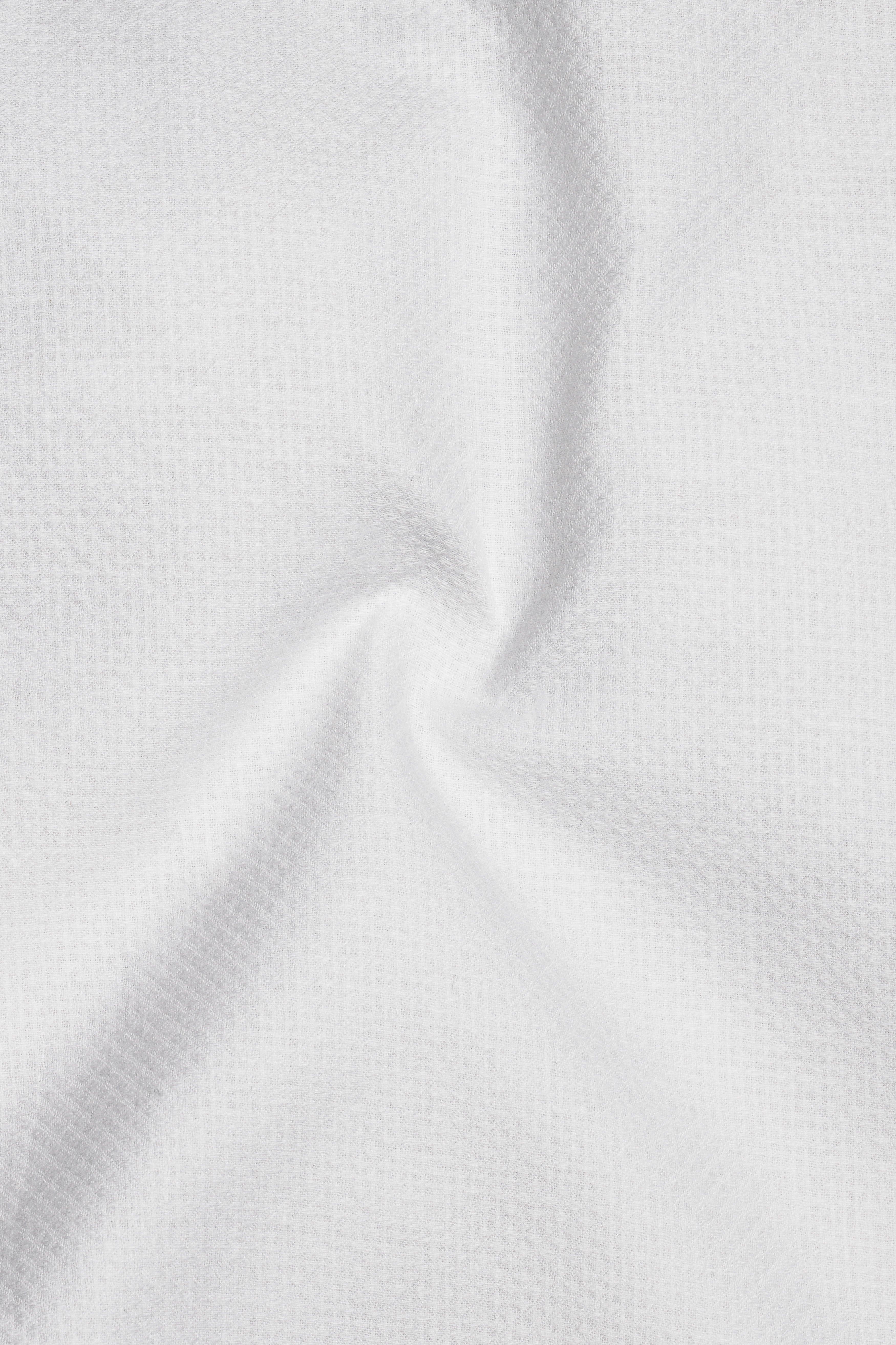 Alboro-Bright White Dobby Textured Premium Giza Cotton Dress Shirt