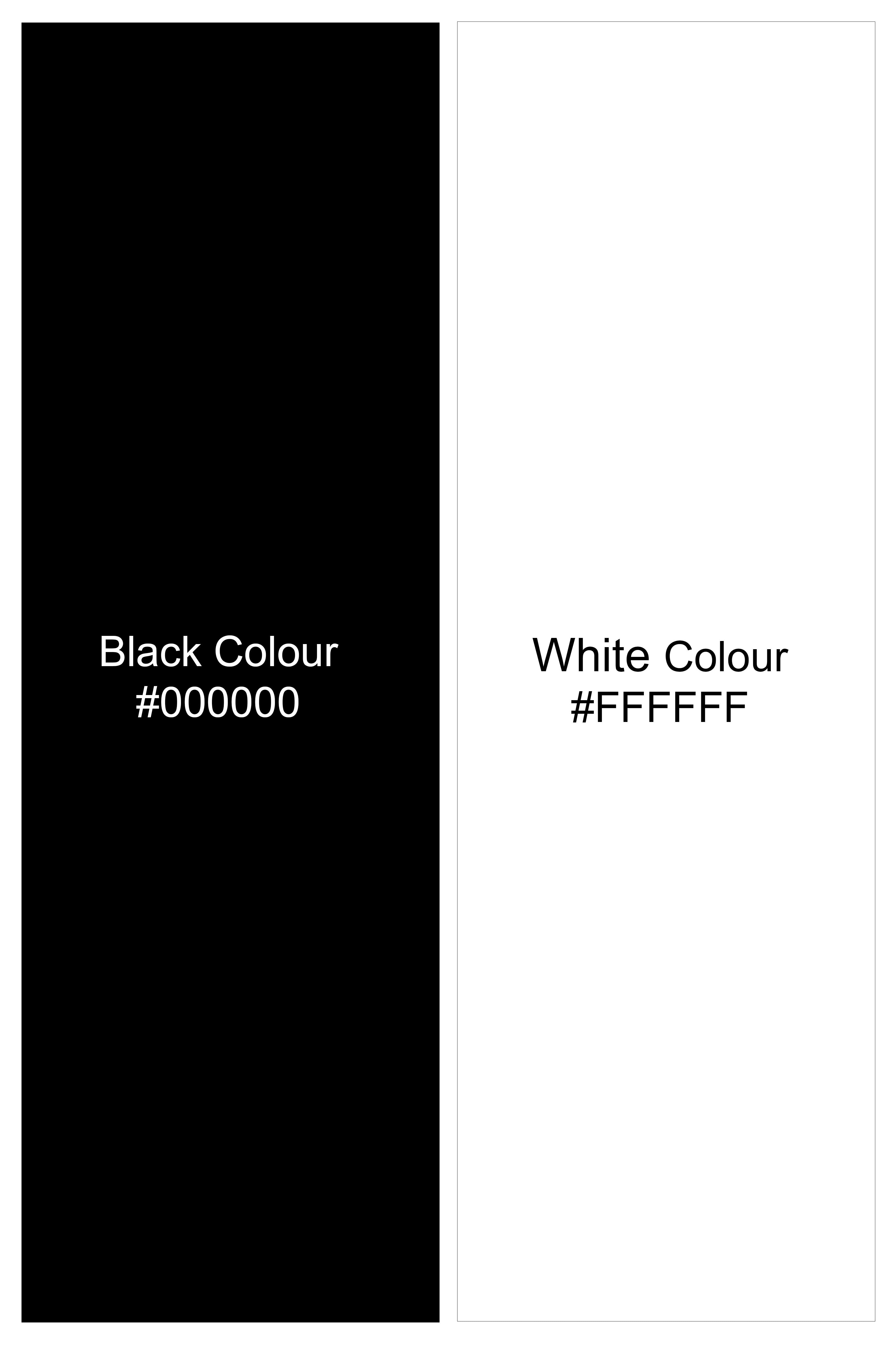 Monaro-Jade Black And Bright White Striped Subtle Sheen Super Soft Premium Cotton Semi Formal Shirt