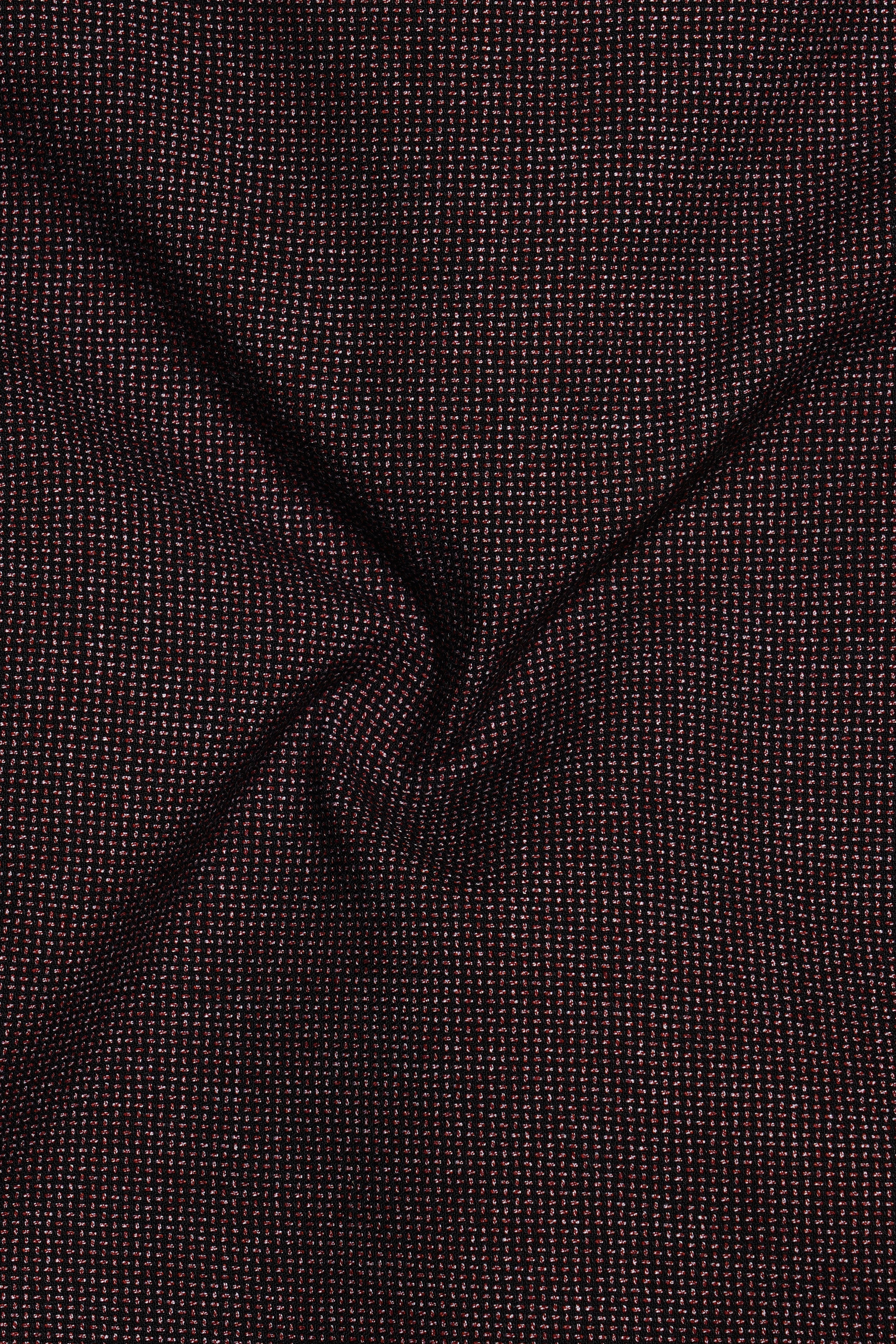 Terraro-Cocoa Brown Dobby Textured Premium Giza Cotton Semi Formal Shirt