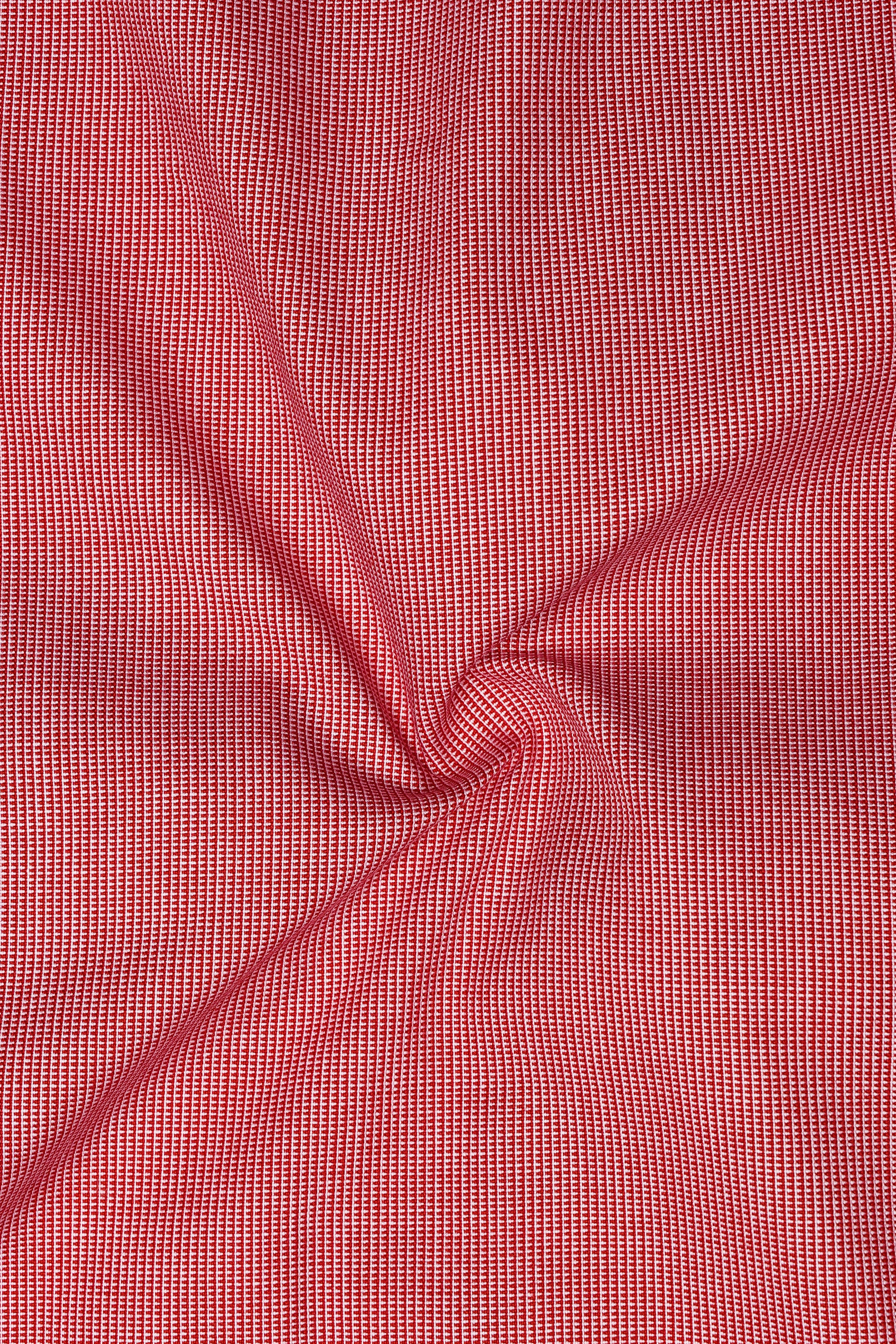 Imperio-Roman Red Dobby Textured Premium Giza Cotton Dress Shirt