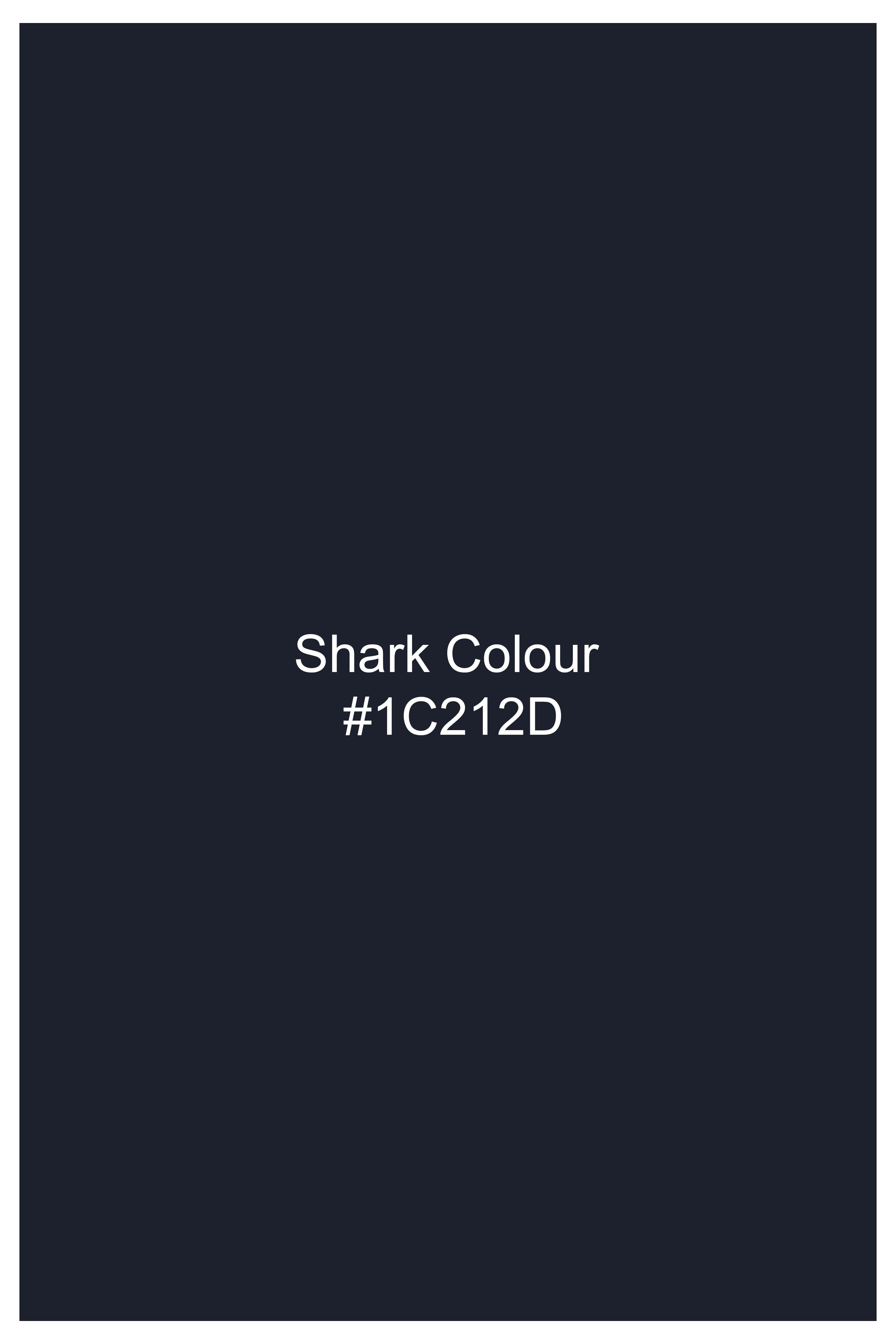 Azurox-Shark Blue Printed Super Soft Premium Cotton Casual Kurta Shirt