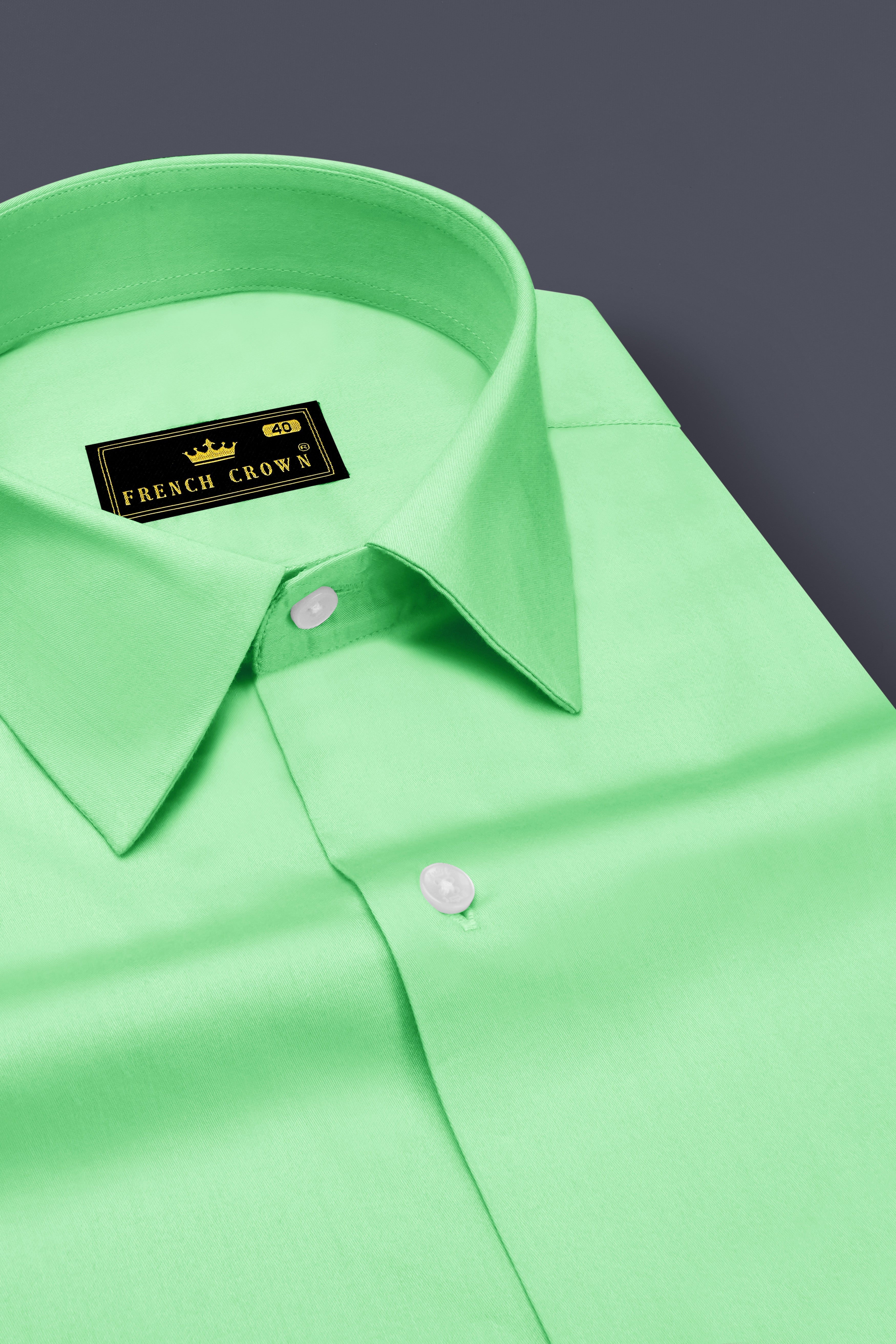Verdoro Celadon Green Subtle Sheen Super Soft Premium Cotton Dress Shirt